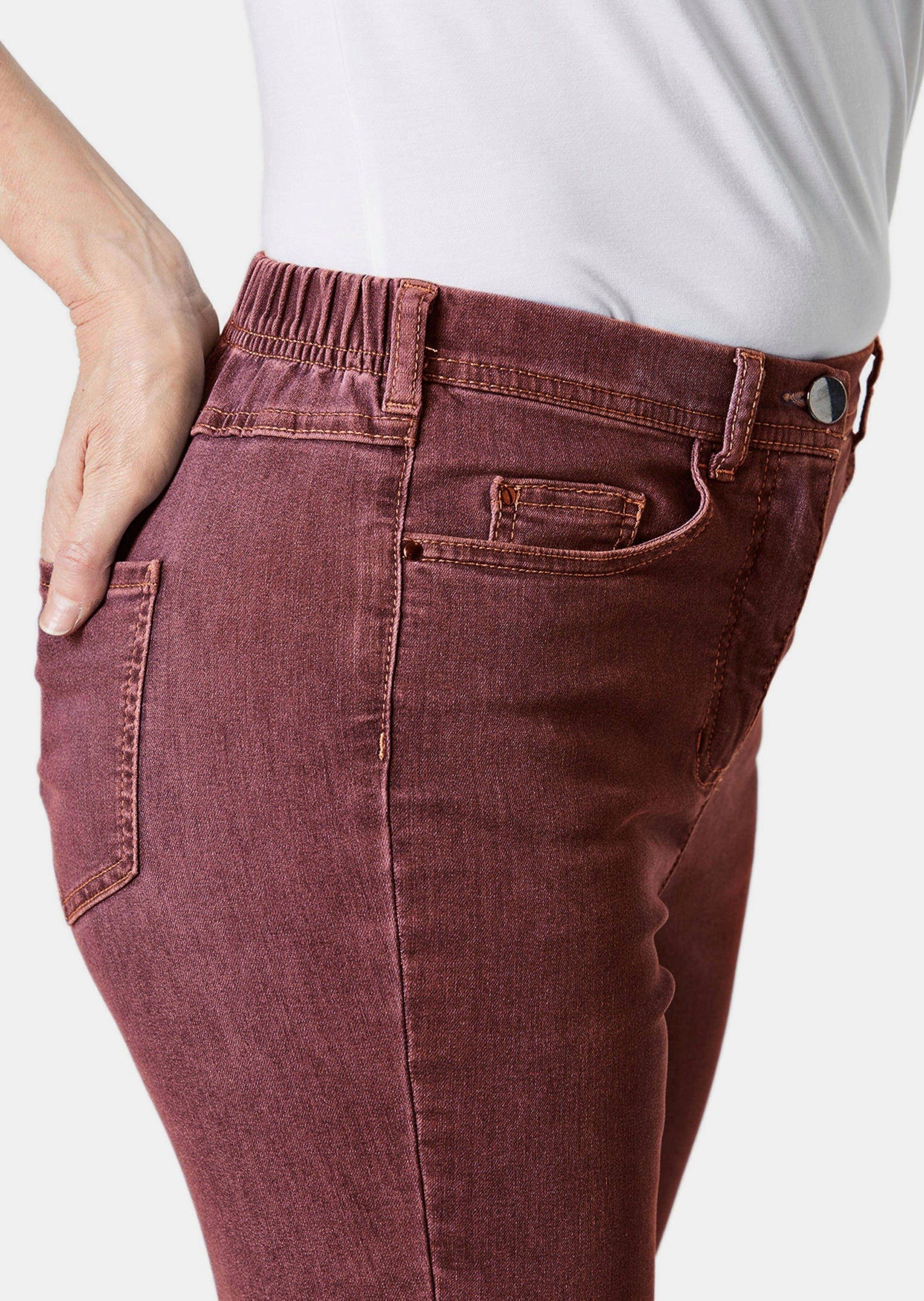 GOLDNER Bequeme Jeans Kurzgröße: Bequeme 5-Pocket-Jeans mit langem Bein, schmaler Sitz