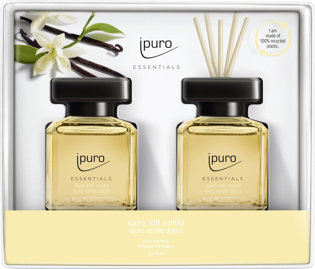 IPURO Raumduft ipuro ESSENTIALS Raumduft Set soft vanilla 2 x 50. € 12,14, (€ 121,40 pro 1 l).