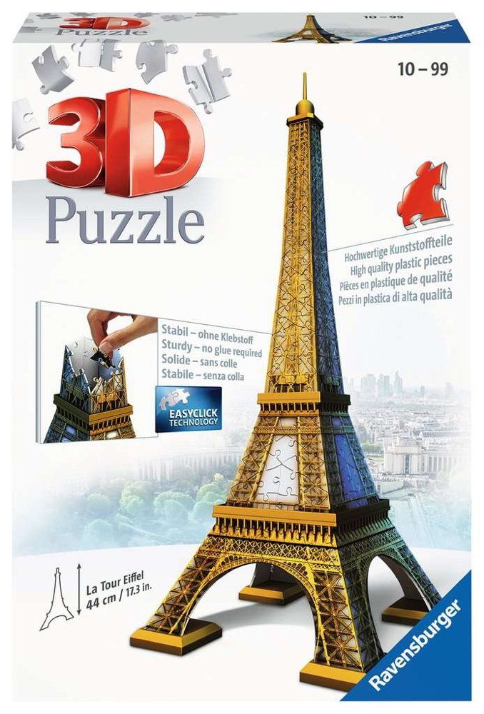 Ravensburger 3D пазлы 216 Teile Ravensburger 3D Пазлы Bauwerk Eiffelturm 12556, 216 Пазлыteile