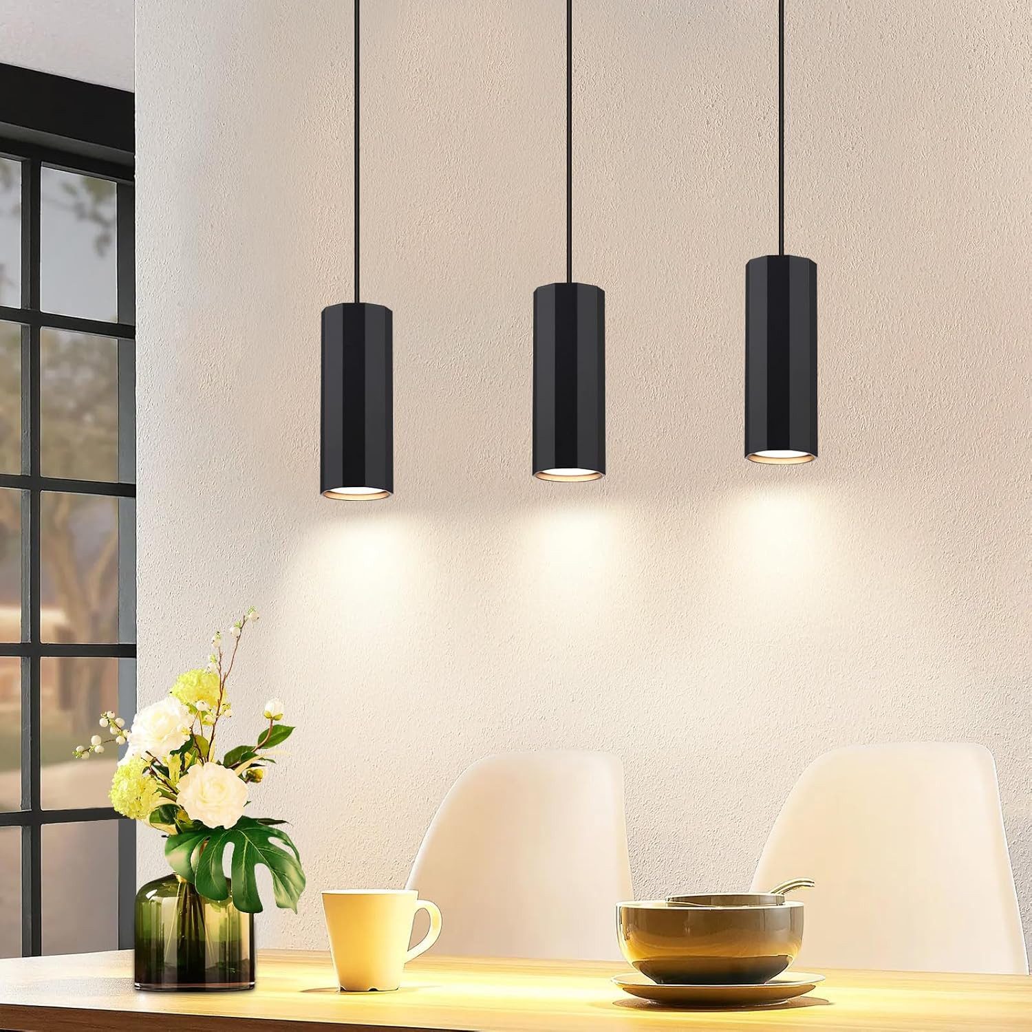 ZMH Pendelleuchte Modern Esstisch Schwarz 3 günstig online kaufen
