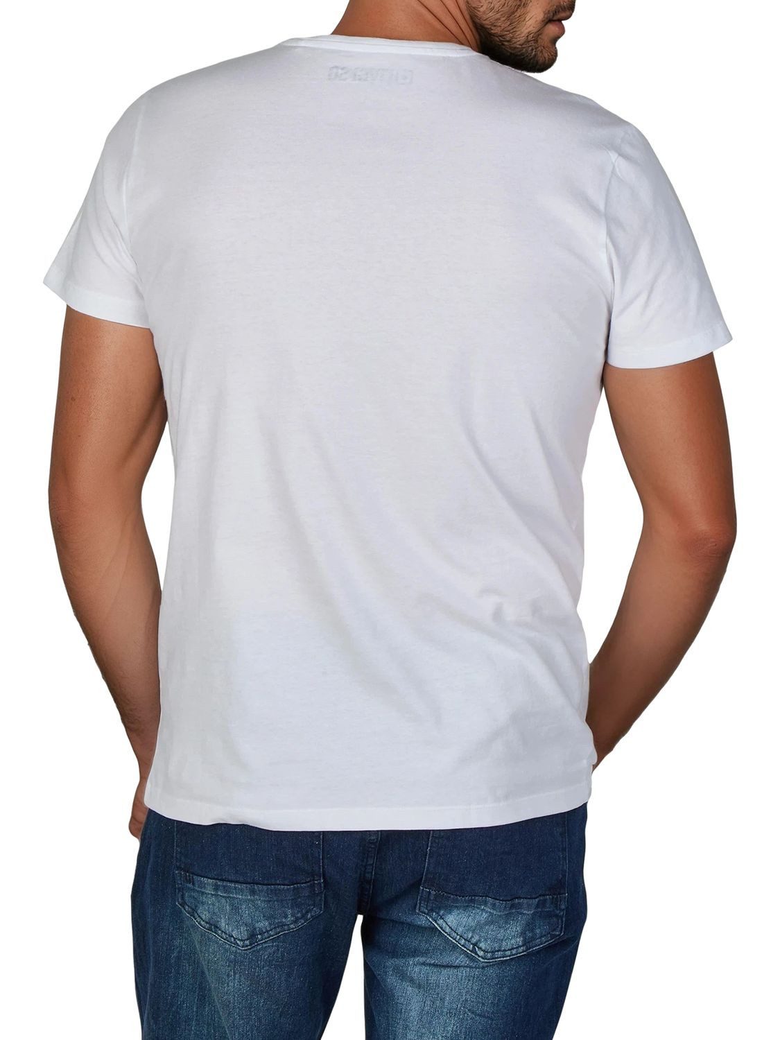 riverso T-Shirt Herren Fotoprintshirt RIVLukas Regular Fit (1-tlg) Kurzarm Tee Shirt mit Rundhalsausschnitt aus 100% Baumwolle