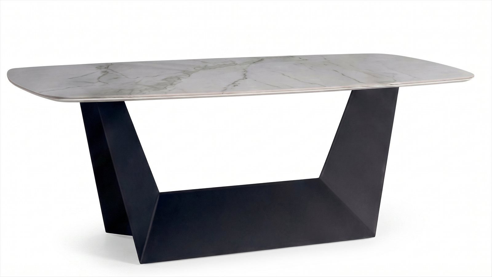 JVmoebel Esstisch Esstisch Modern Grau Schwarz Marmor Optik Design Edel Luxus Keramik (1-St., 1-tlg)