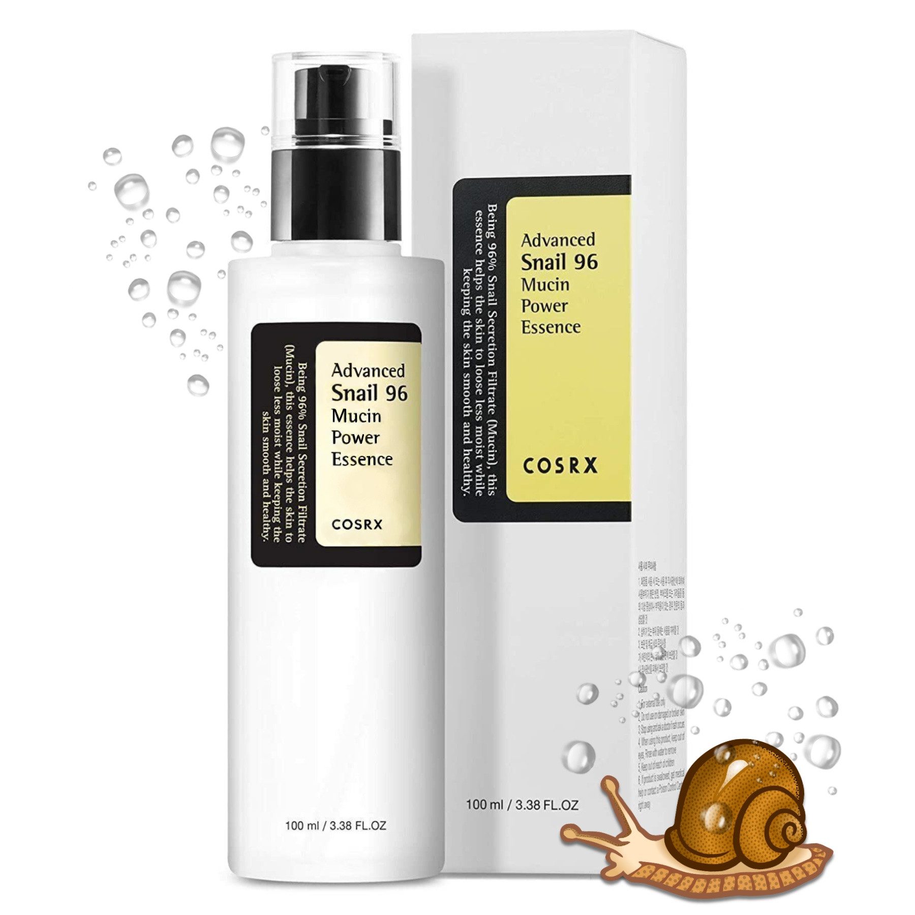 Cosrx Gesichtsserum Anti-Aging Schneckenschleim Hyaluron Advanced Snail 96 Mucin Essence, 1-tlg., Feuchtigkeitscreme, Rötung, Straffung