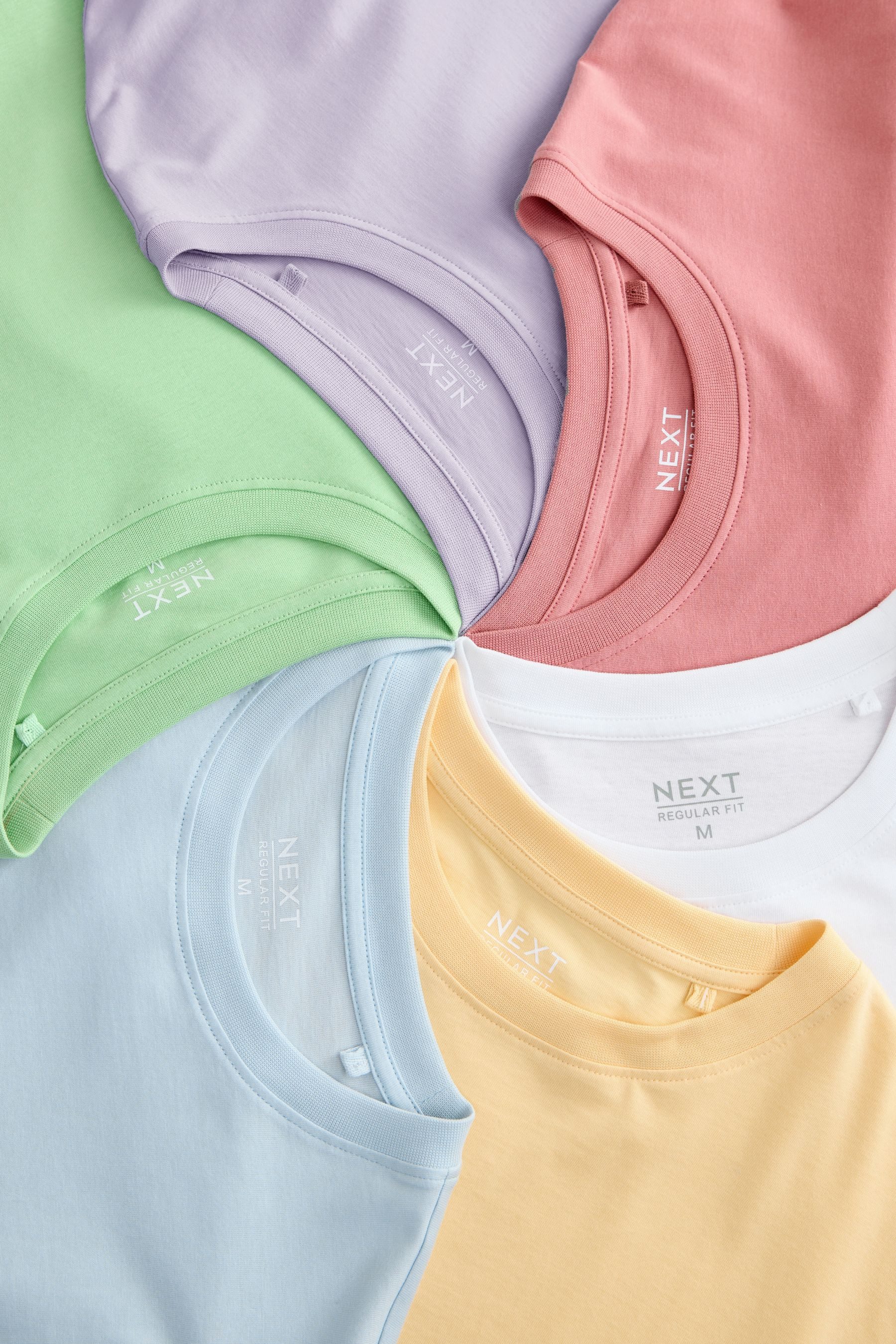 Next T-Shirt Essential Regular Fit T-Shirts, 6er-Pack (6-tlg)
