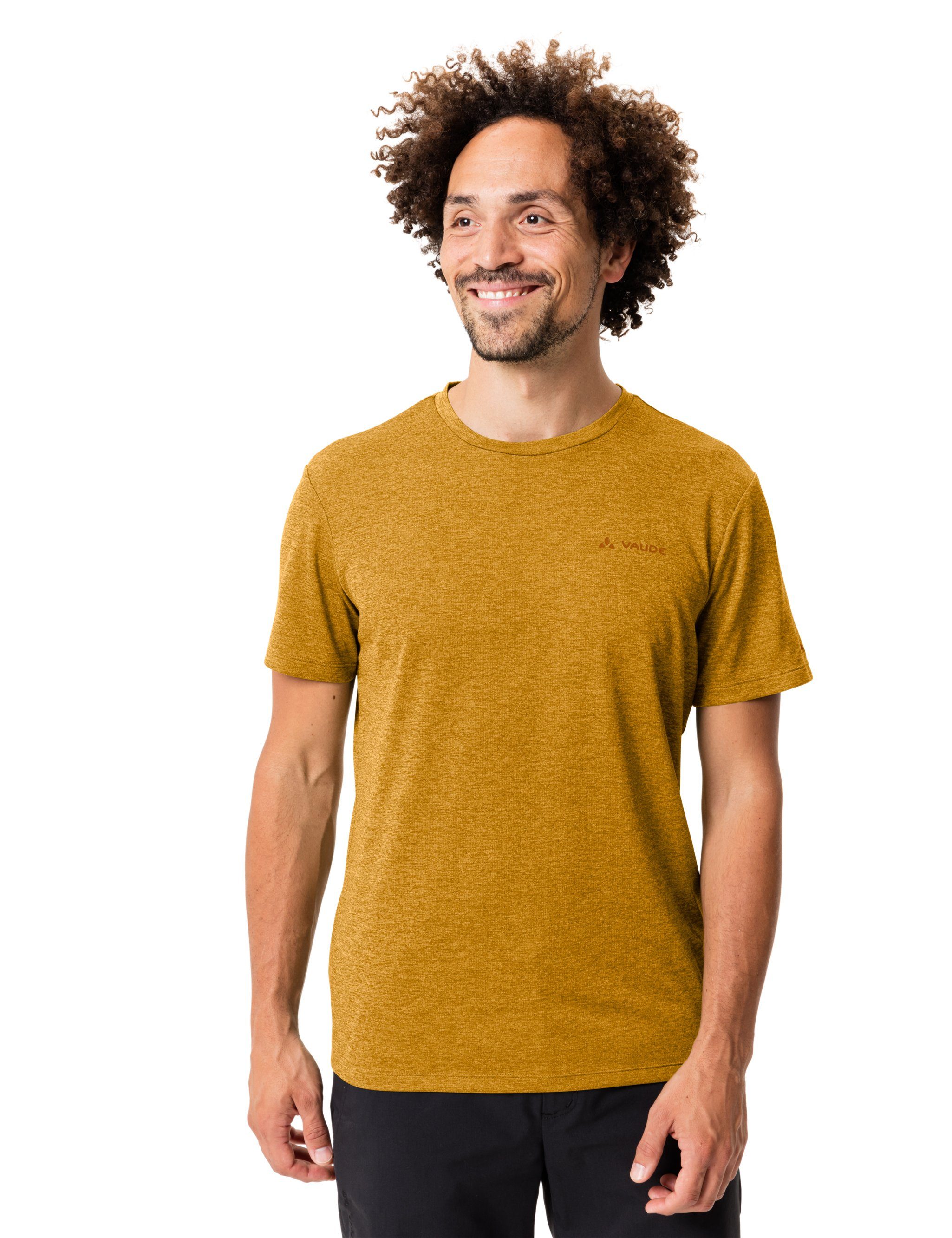 VAUDE T-Shirt Essential Knopf T-Shirt Grüner (1-tlg) burnt yellow Men's