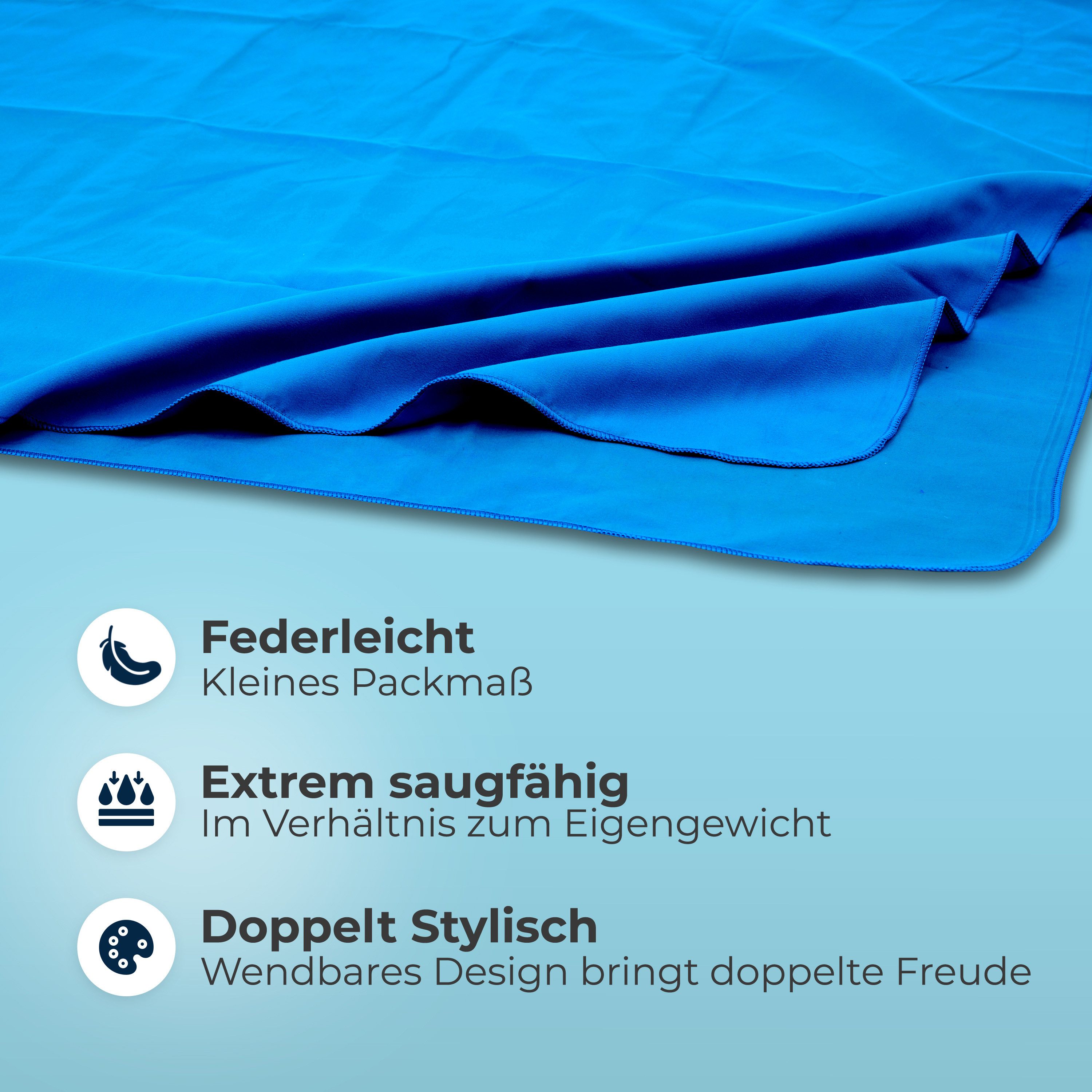 NirvanaShape Strandtuch Reise Handtuch Strandtuch XXL - Strandhandtuch, Mikrofaser Badetuch – Bild 3 von 5