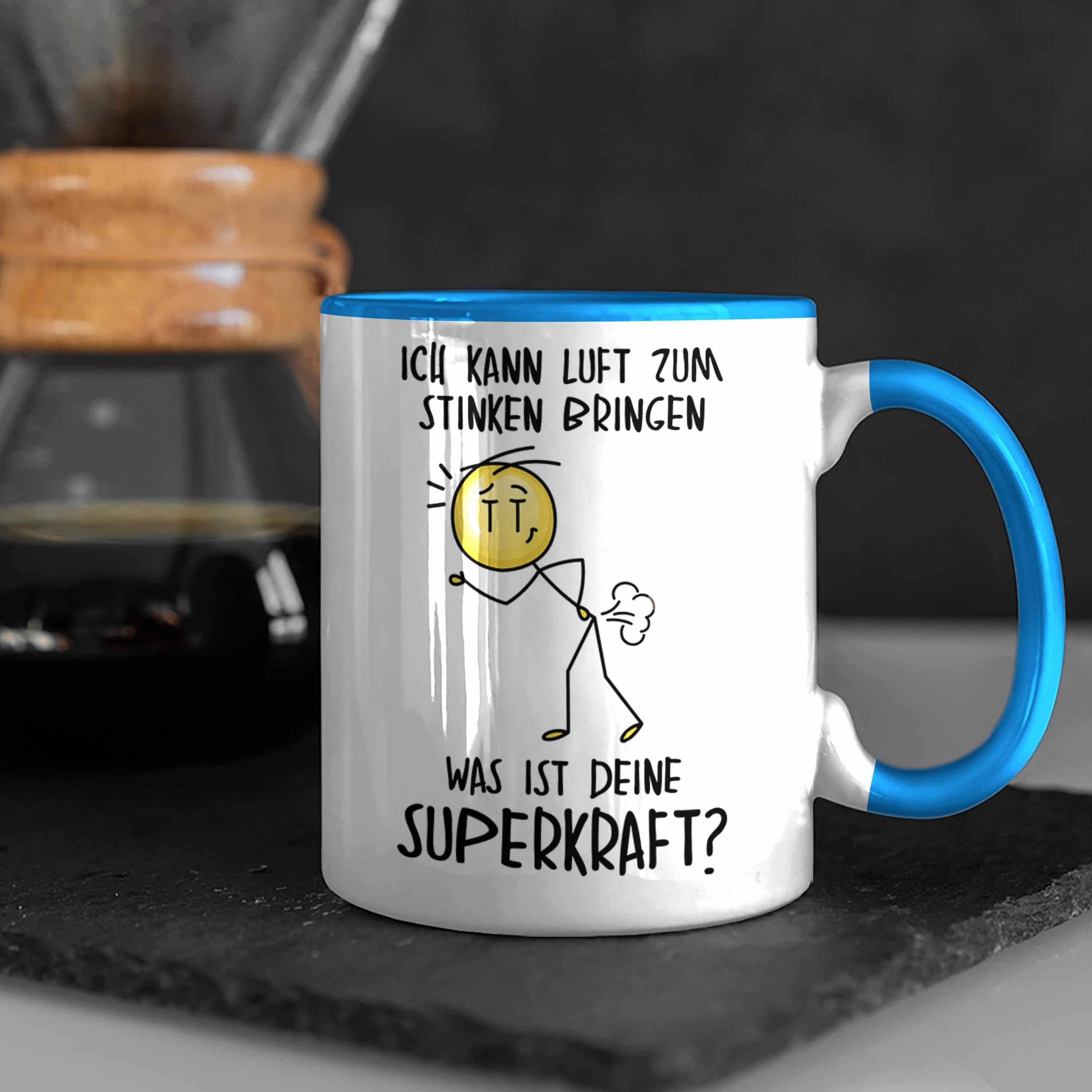 Tasse Pupsen Lustig Spruch Blau Pupsen Geschenkidee Trendation Grafik Geschenk Tasse Furzen