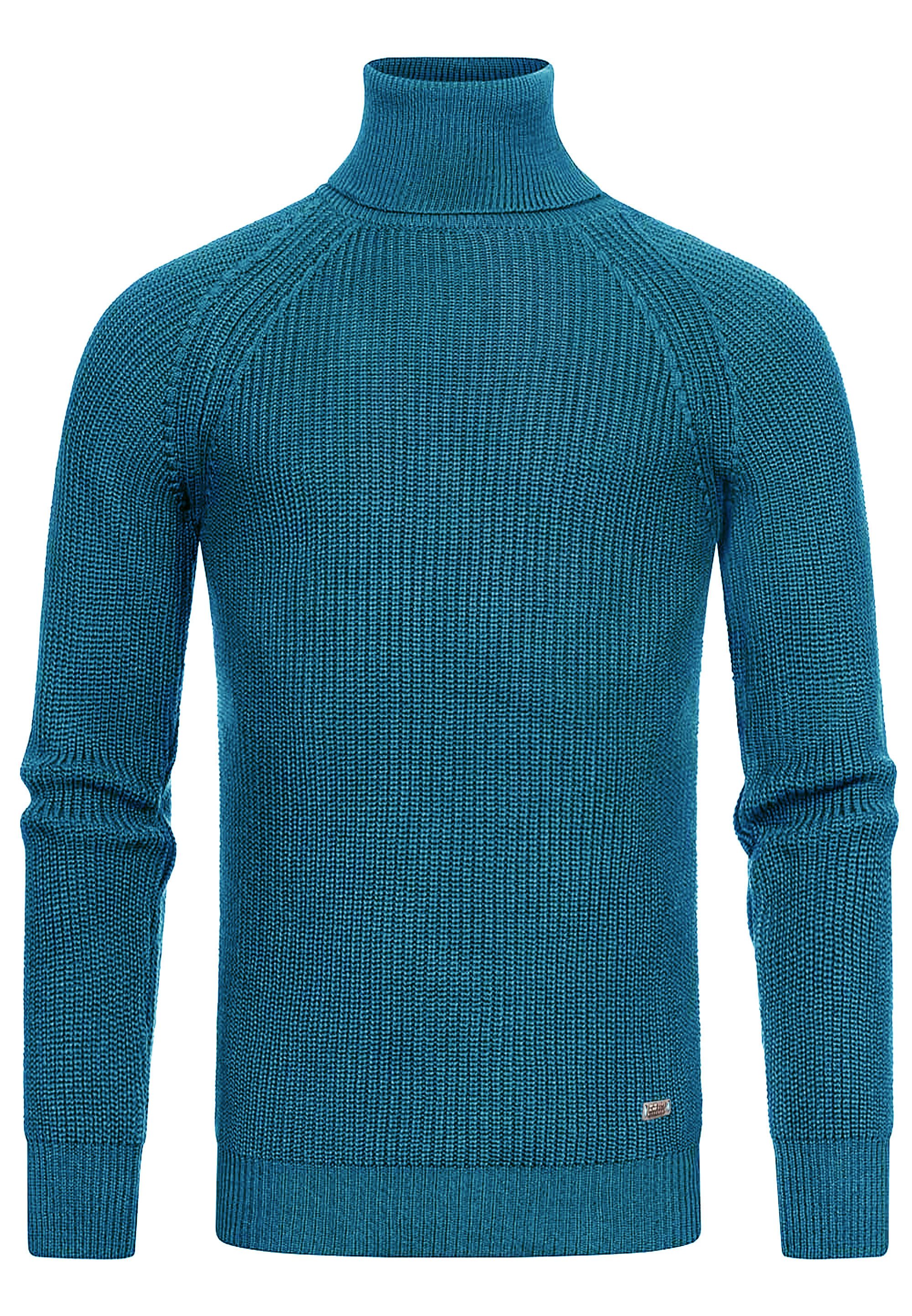 R-NEAL Rollkragenpullover Rollkragen Business Пуловеры Freizeit Grob-Strick Pulli Einfarbig
