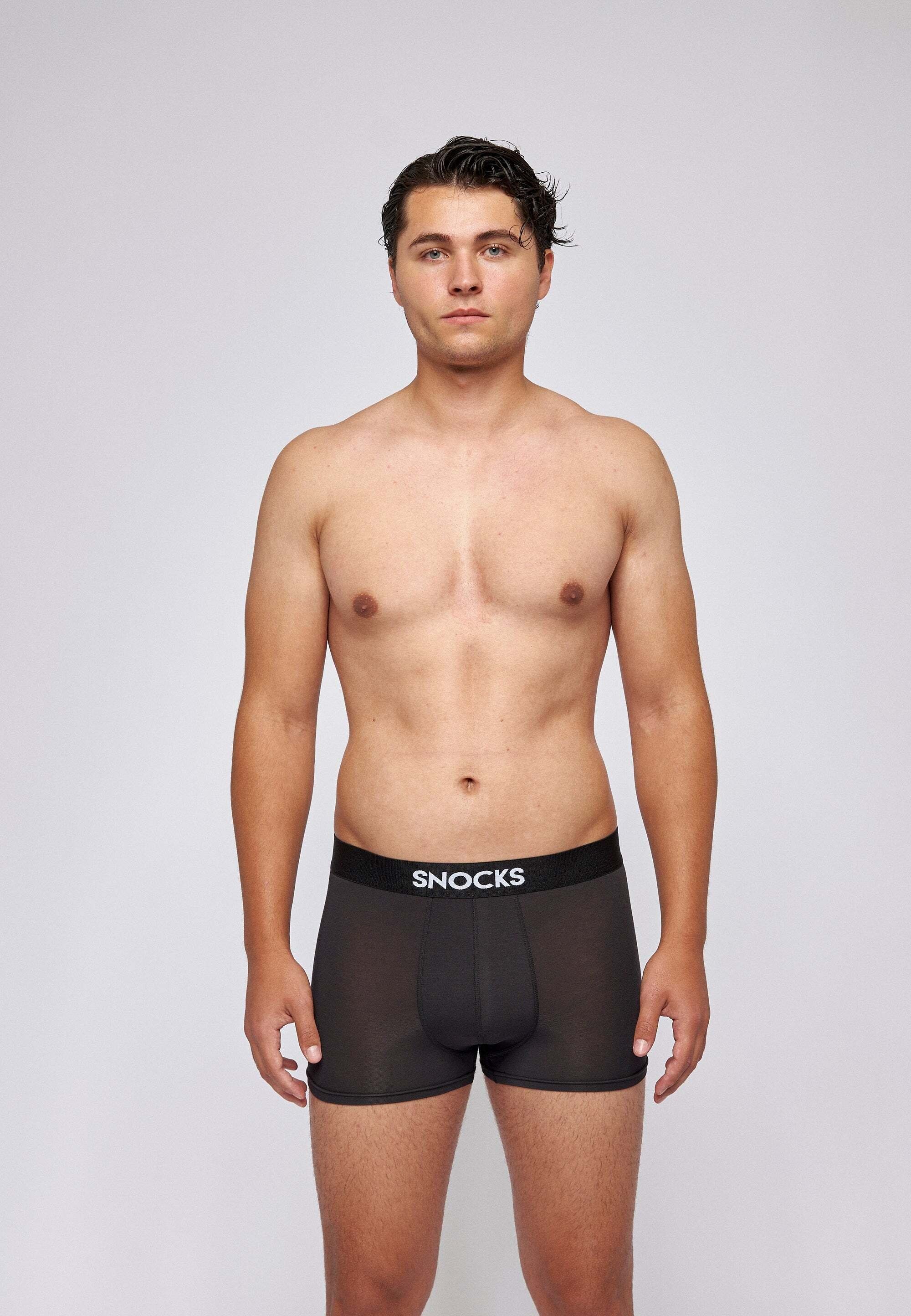 (3-St) Boxershorts SNOCKS tragen aus 95% besonders Modal, zu Lenzing und angenehm weich Schwarz