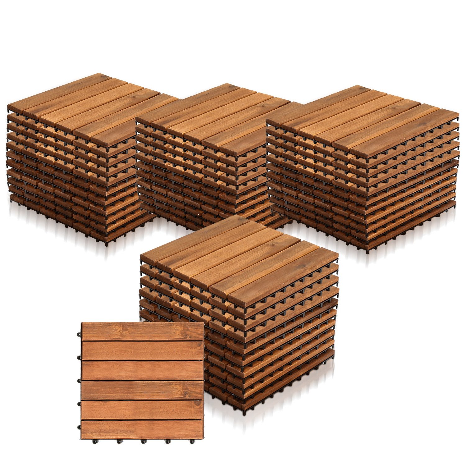 Clanmacy Holzfliesen 1m² oder 5m² Akazienholz günstig online kaufen