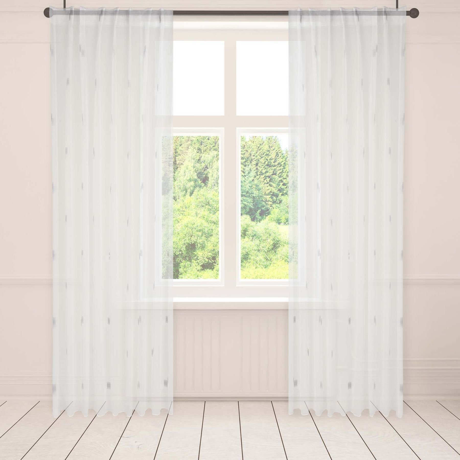 Asphald Gardine Gardine mit Scherli Muster günstig online kaufen
