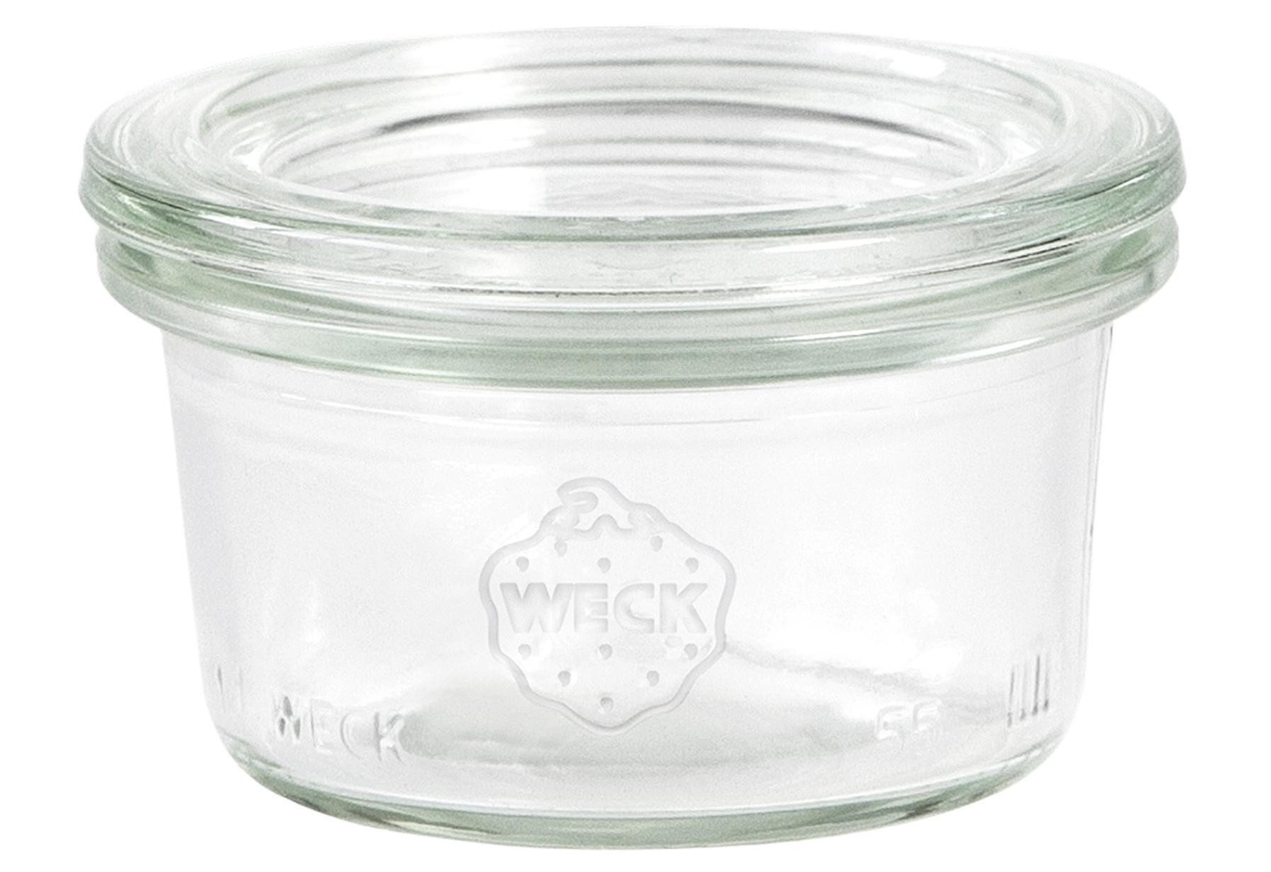 WECK Einmachglas Mini-Sturzglas, Glas, (Packung, 12 Stück), mikrowellen- und spülmaschinenfest