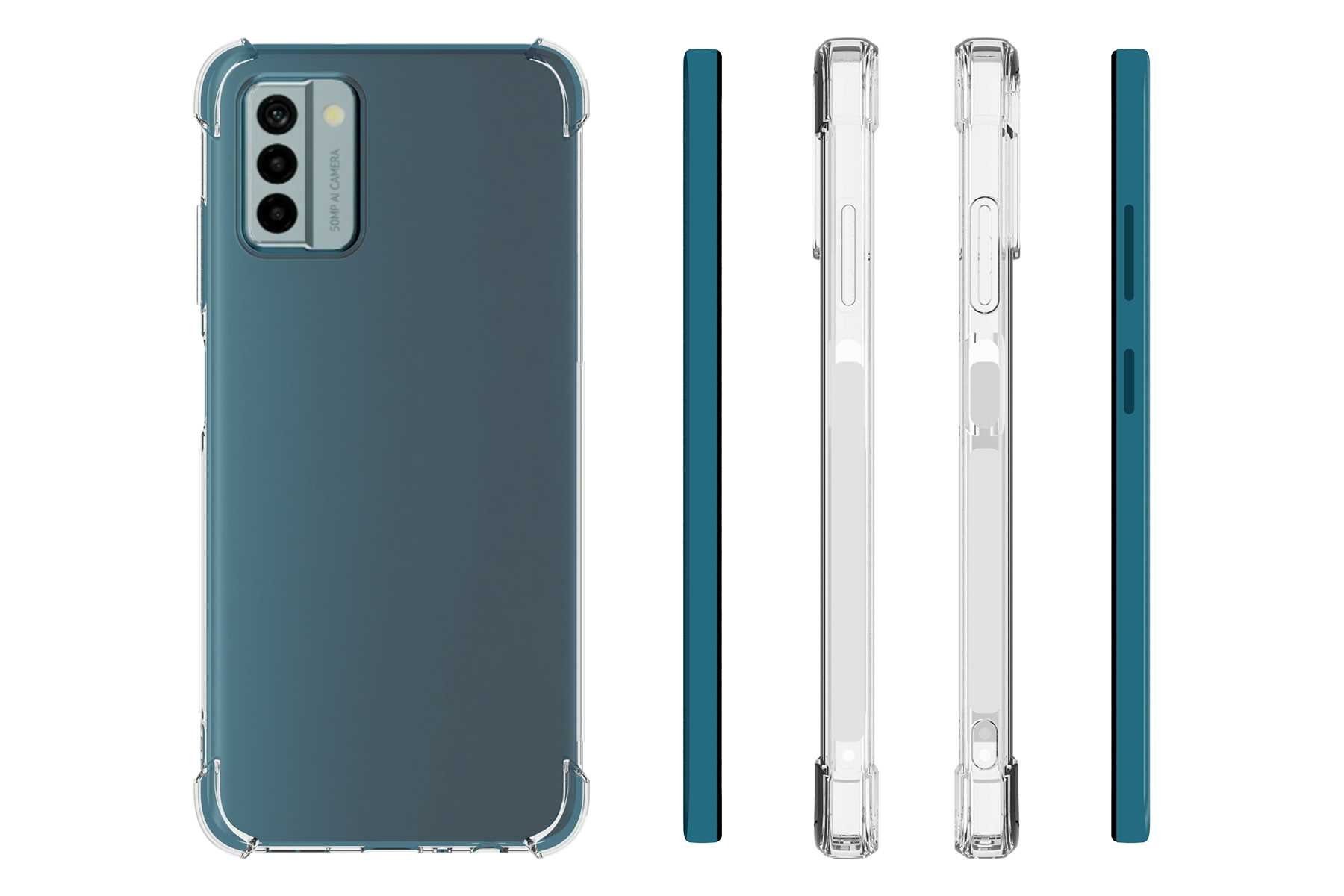 mtb more energy Smartphone-Hülle Clear Armor Case für Nokia G22 (6.5), Transparente TPU Schutzhülle Case Backcover mit Anti-Shock Verstärkung