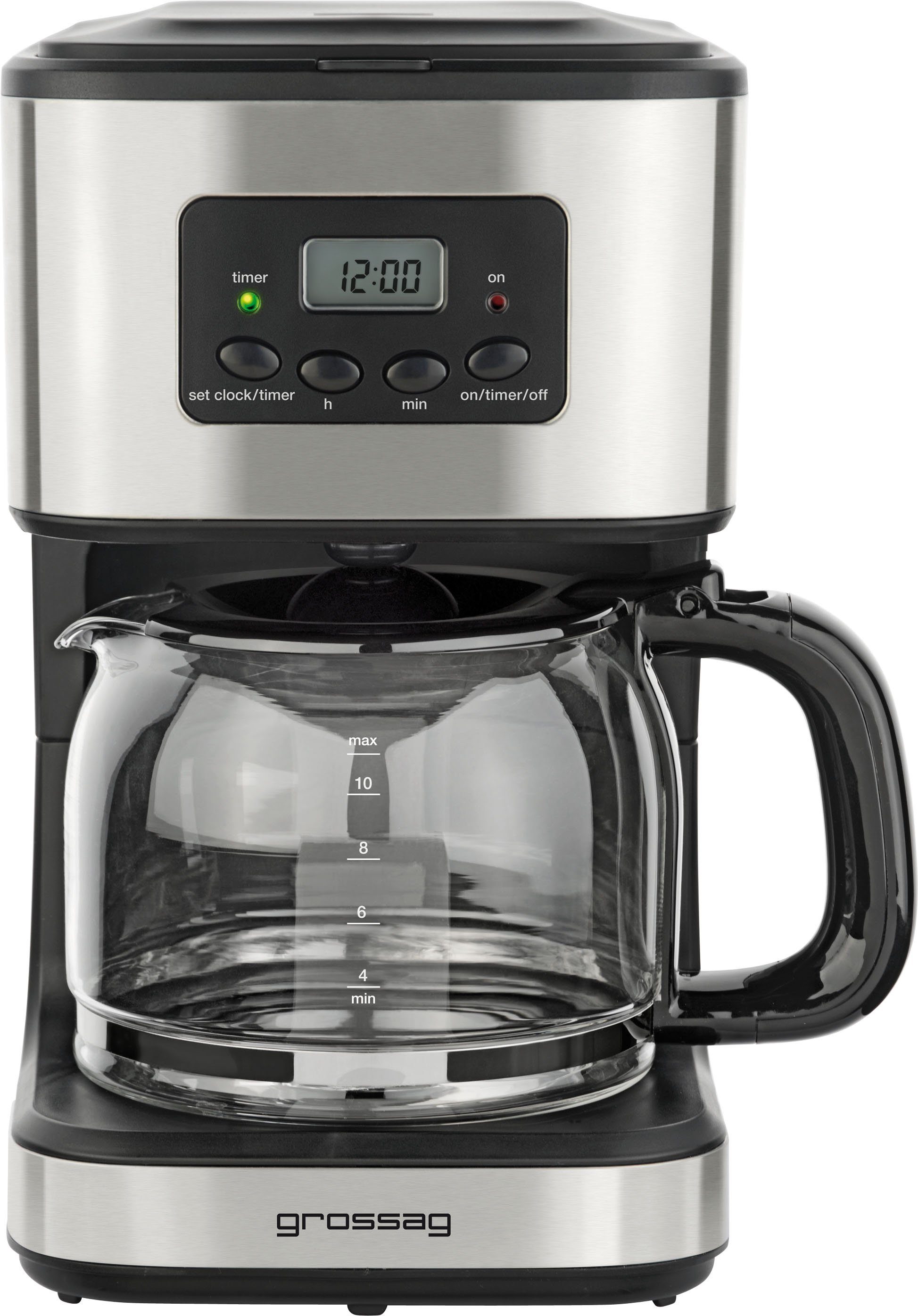 grossag Filterkaffeemaschine KA 46 mit Timer, 1,5l Kaffeekanne, Papierfilter  1x4