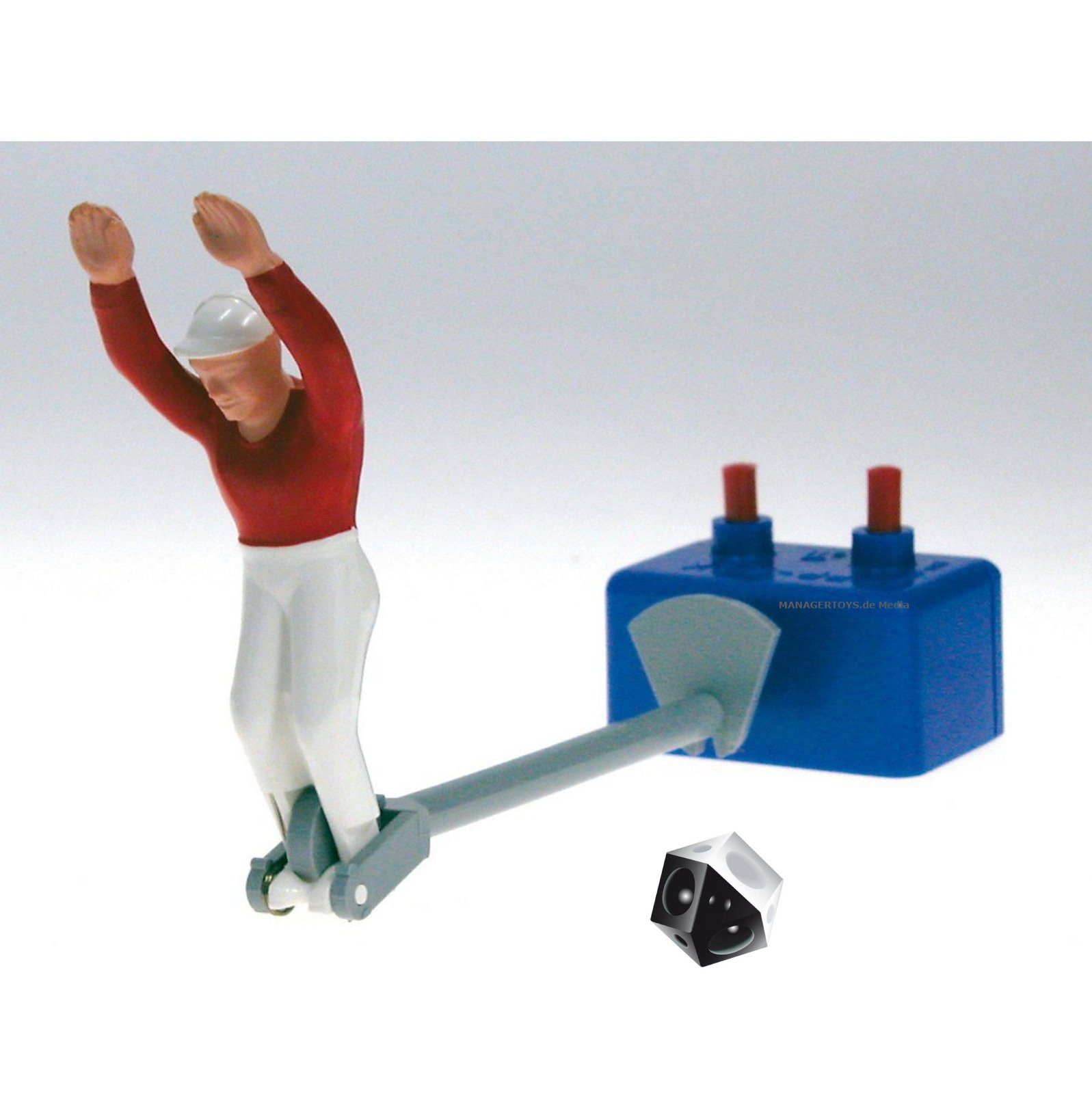 Tipp-Kick Tischfußballspiel Star-Keeper rot Torwart Goalkeeper Keeper Torhüter Toni + Ball