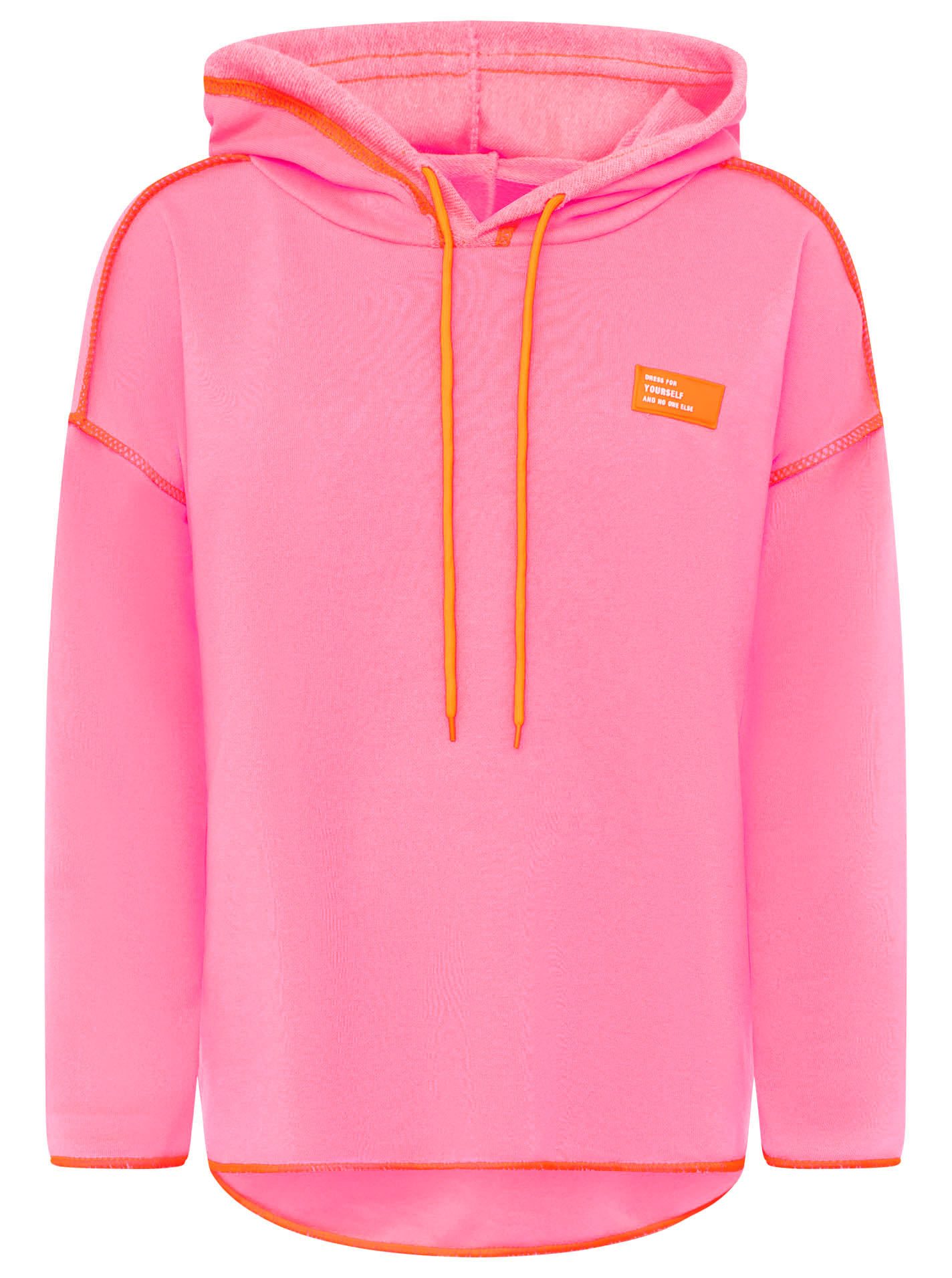 Zwillingsherz Hoodie Neon Streifen & Patch