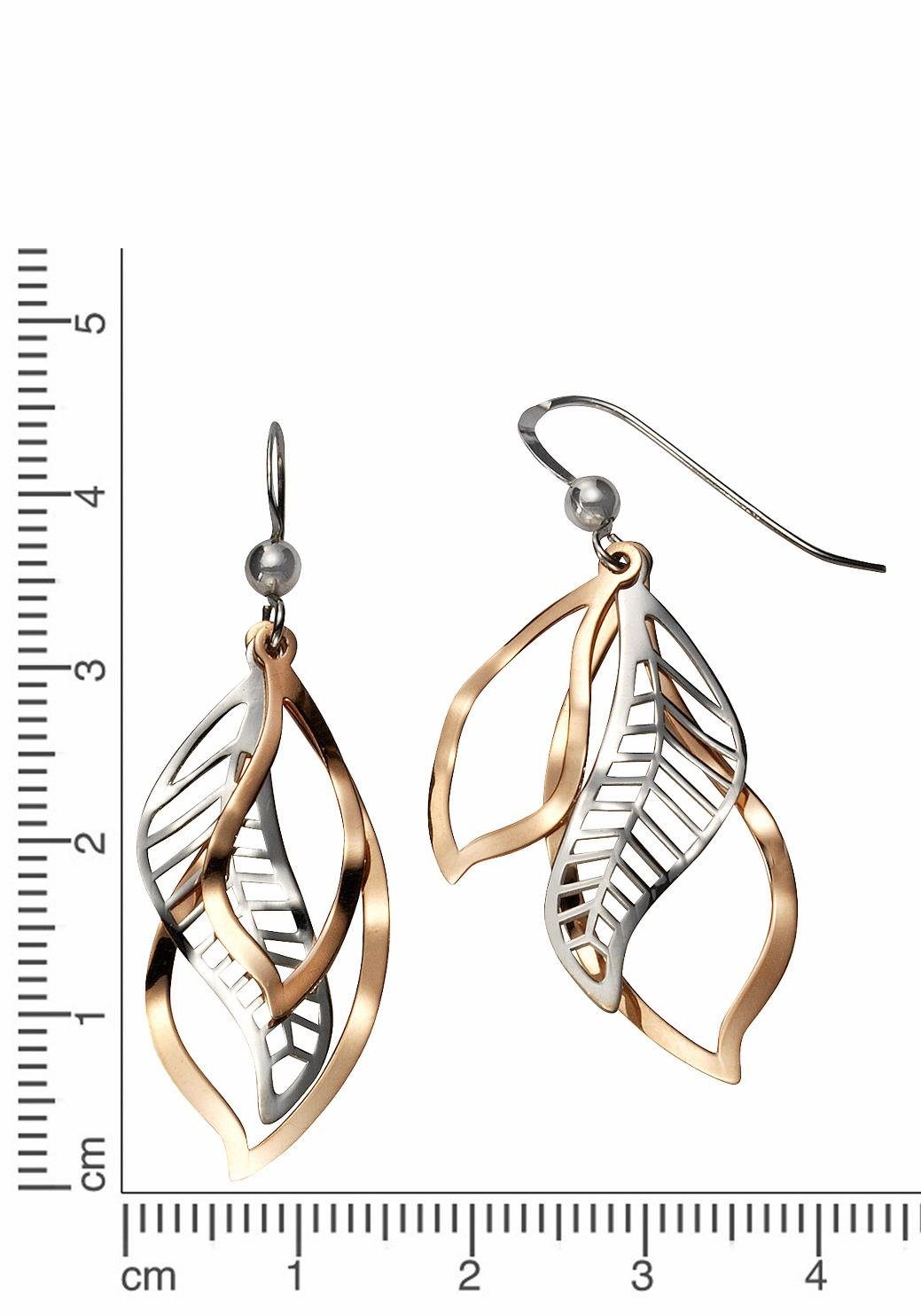 Firetti Paar Ohrhänger Schmuck Geschenk Silber 925 Ohrschmuck Ohrhaken Blatt Blätter