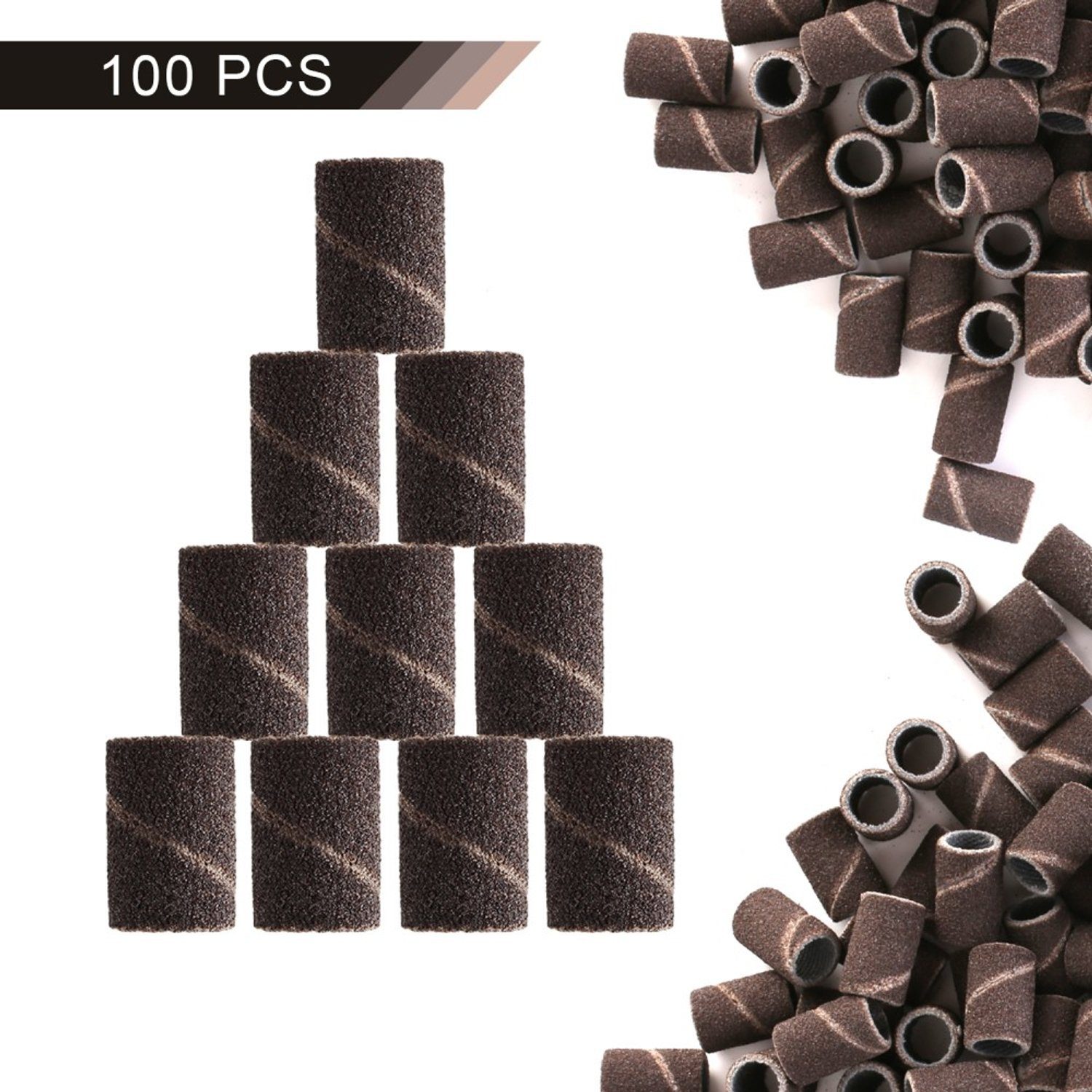 JCMaster Maniküre-Pediküre-Set, 100x Nagelfräser Schleifhülsen 150# Körnung