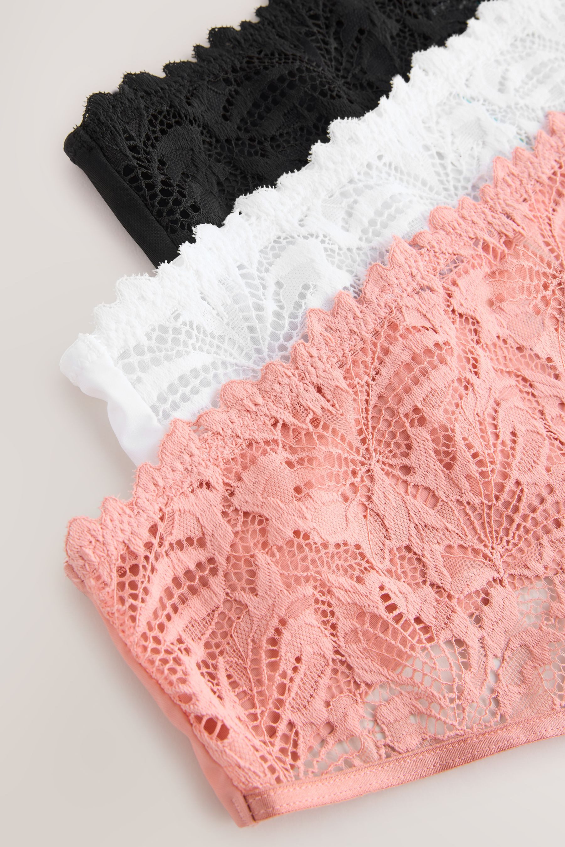 Next High-Waist-String 3er-Pack Nahtfreie Hochbund-Slips, Spitze, Tanga (3-St)