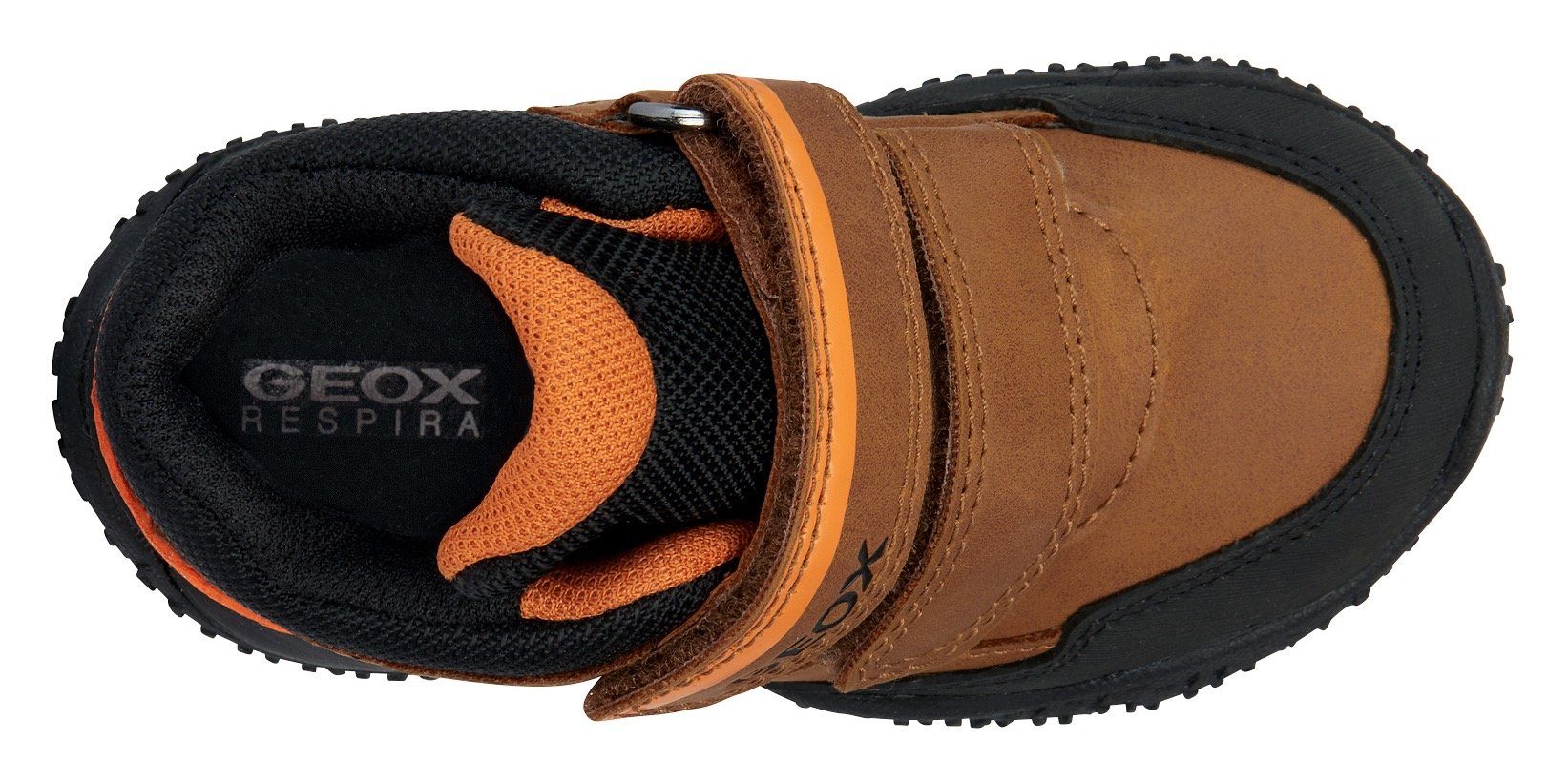 mit TEX-Ausstattung Geox B BALTIC BOY Lauflernschuh braun-schwarz-orange ABX B