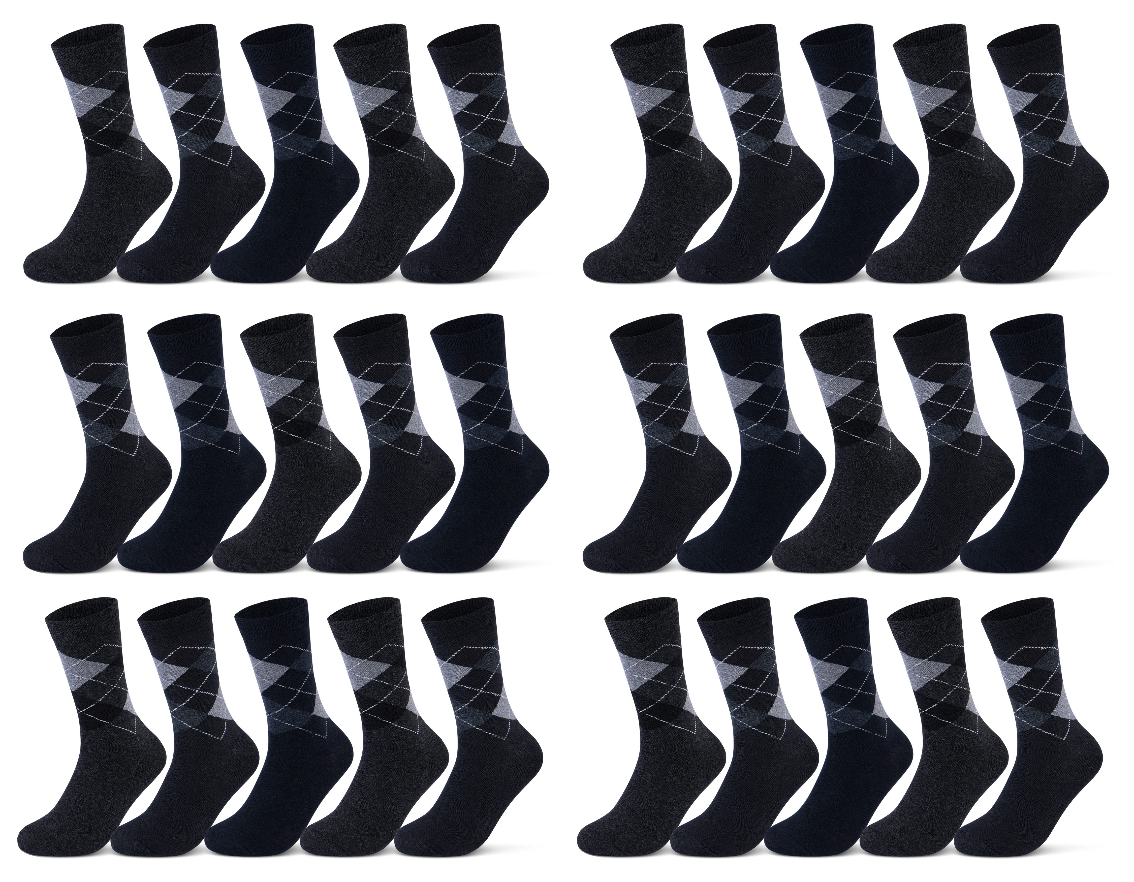 Socken 10 I 20 I 30 Paar Damen & Herren Business Socken Baumwolle
