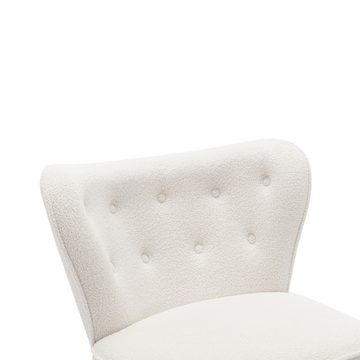 MODFU Sessel mit hoher Rückenlehne, mit Beine aus Massivholz, Freizeitstuhl, Wohnzimmerstuhl