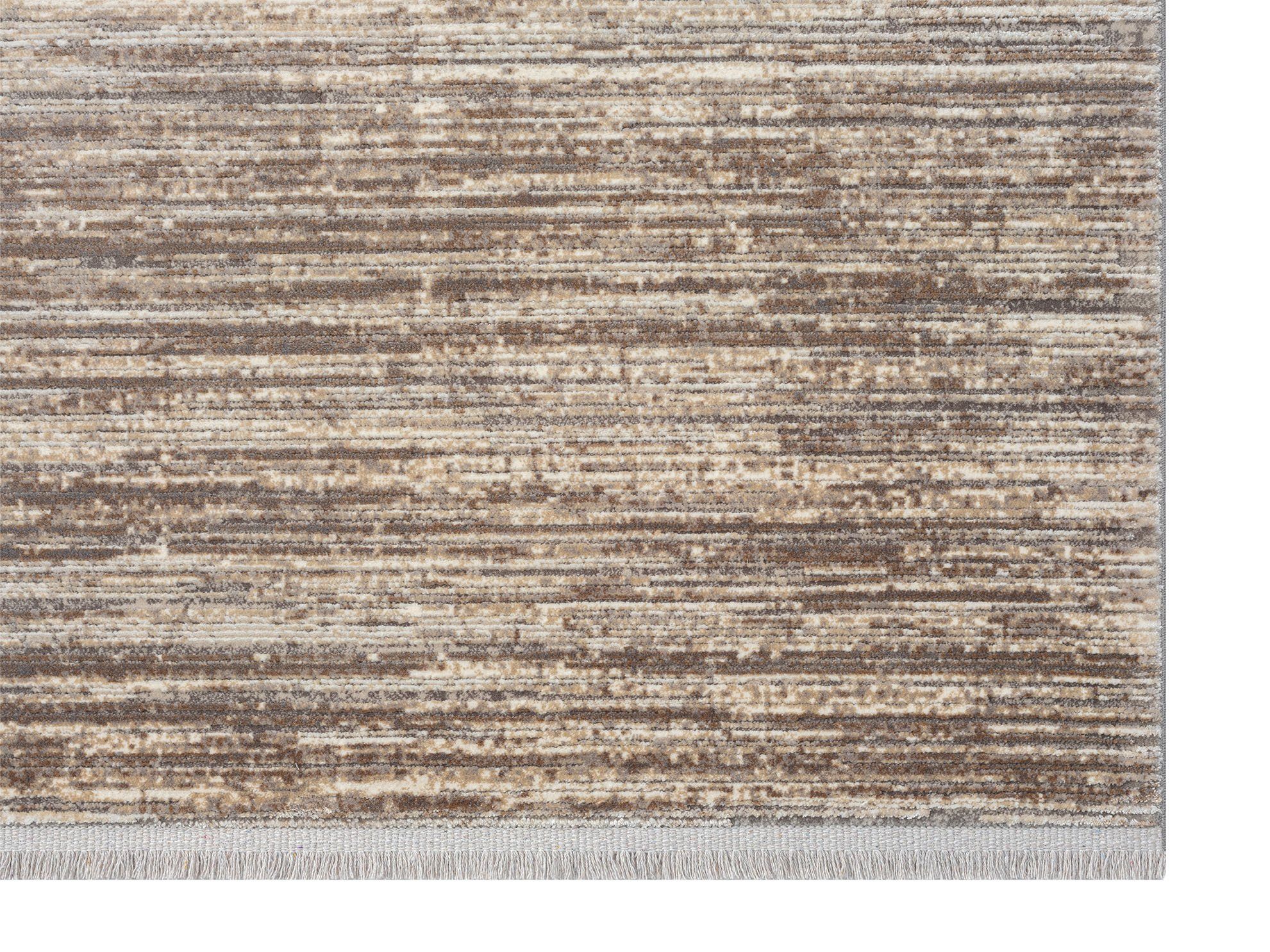 Teppich Gravina 6624 Höhe: Viskoseteppich, mm, Hoch-Tief-Struktur 7 225, silberfarben eleganter ASTRA, seidiger rechteckig, Flor