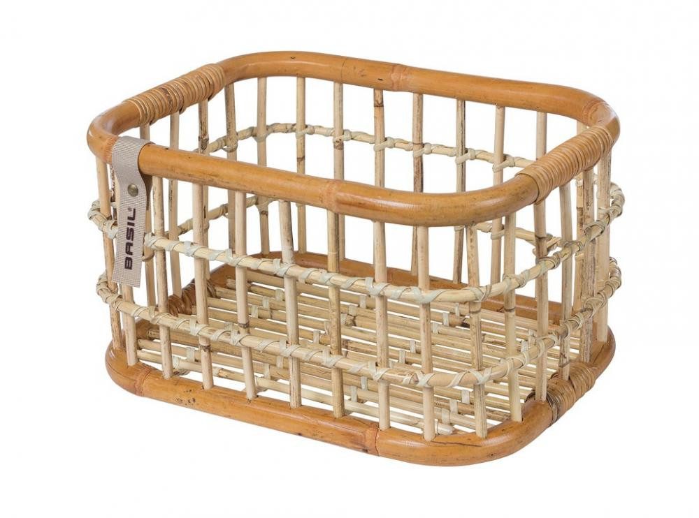 Fahrradkorb Basil Green Life Rattan Fahrradkorb M, 18L, 39x29x22cm, naturbraun, ha