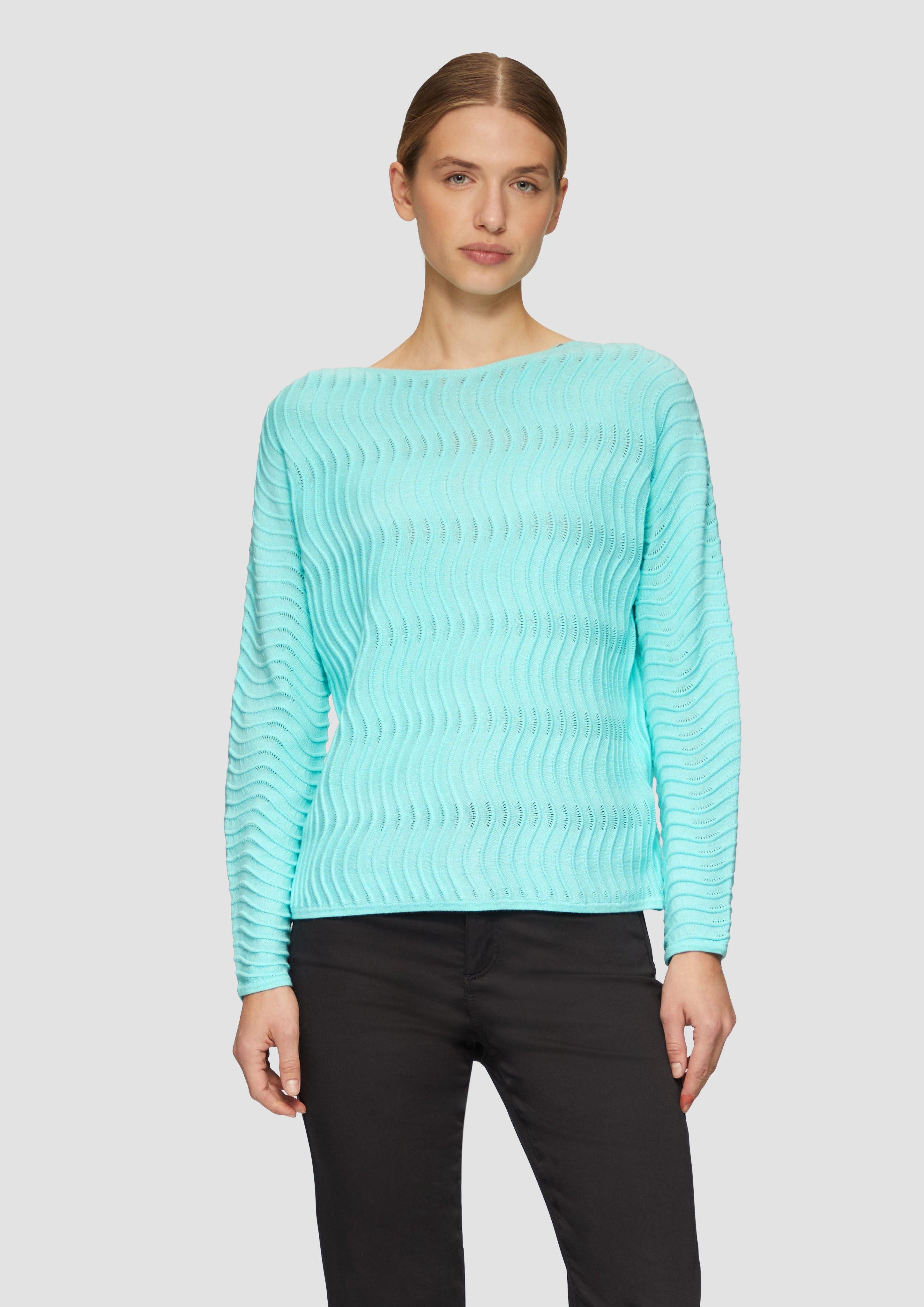 Strickpullover Strickpullover mit Ajourmuster