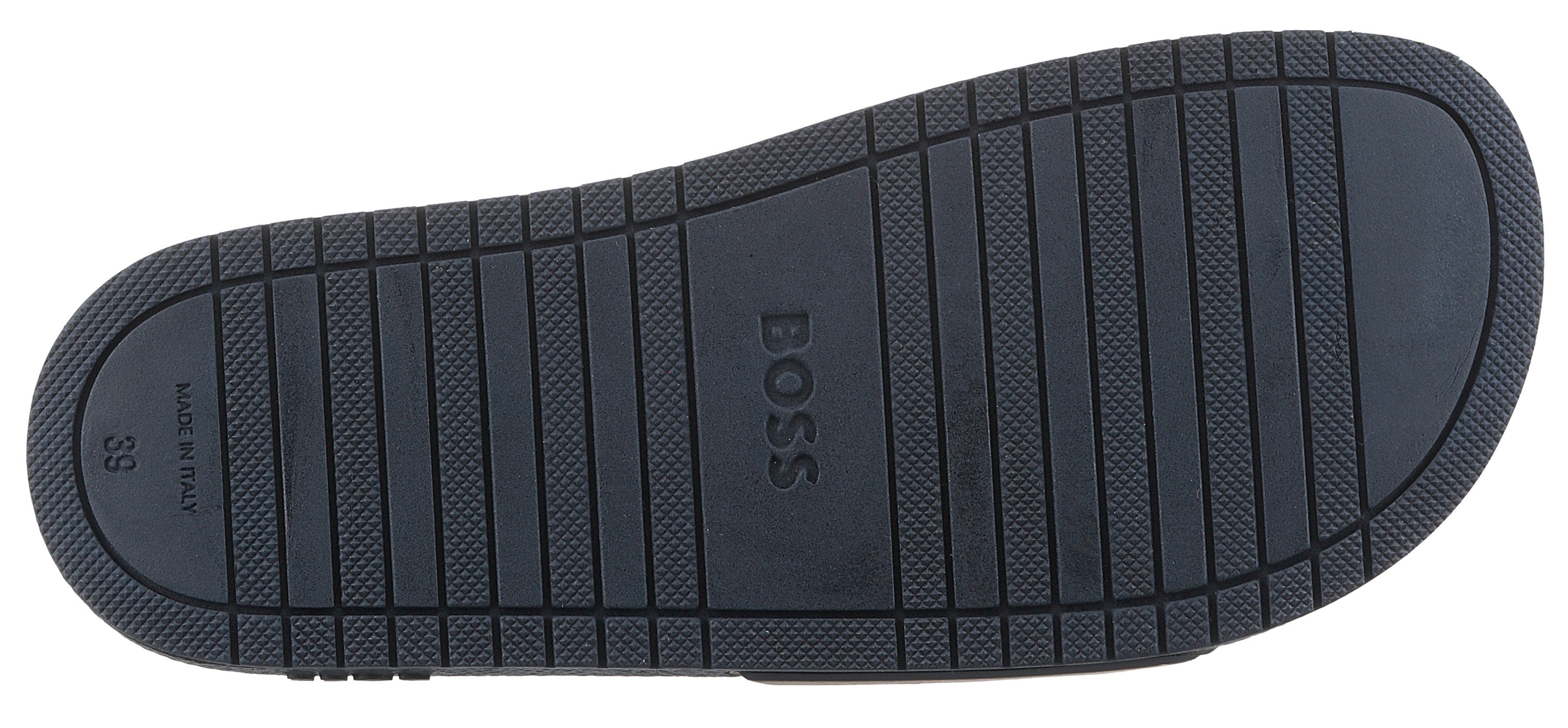 BOSS Aryeh Slid Badepantolette, Poolslides, Schlappen, Strandschuh, Sommerschuh mit Logoschriftzug