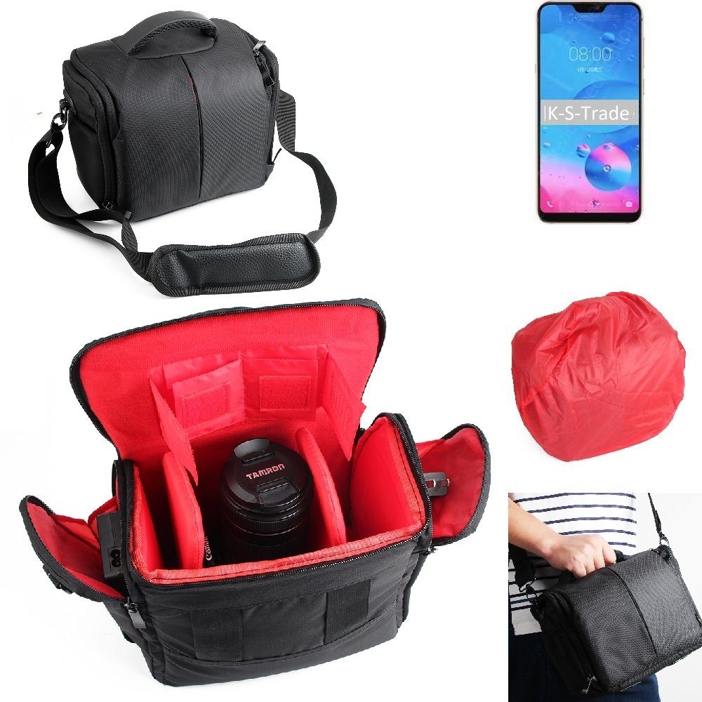 K-S-Trade Kameratasche, Kompatibel mit Nikon D3500 Kameratasche Fototasche  Schultertasche Zubehör Tasche einteilbare Trennwänden für Systemkamera,  DSLR DSLM SLR, schwarz