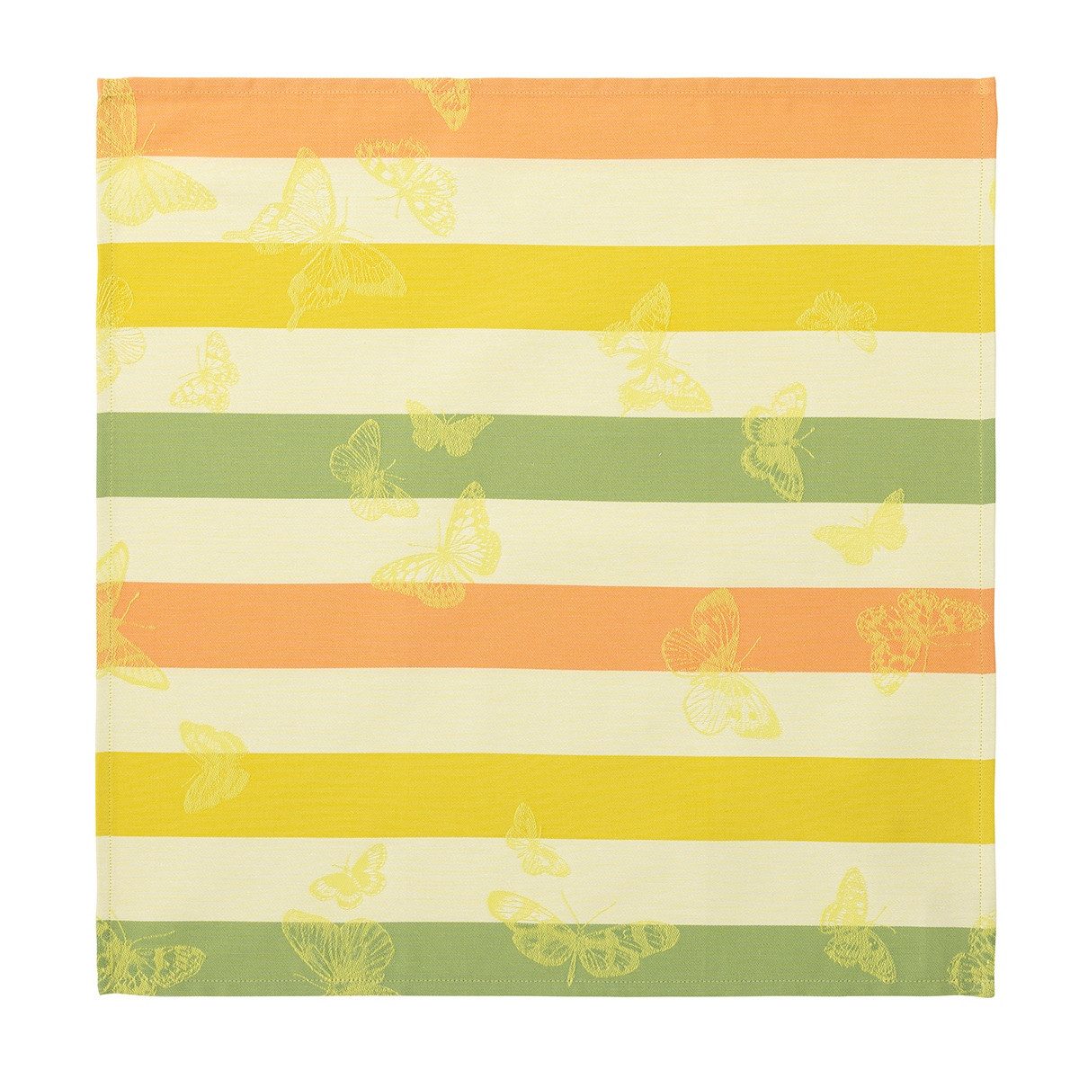 Le Jacquard Francais Stoffserviette Servietten (4x Set) Bal Des Papillons Citrus 50x50 cm, (4 St)