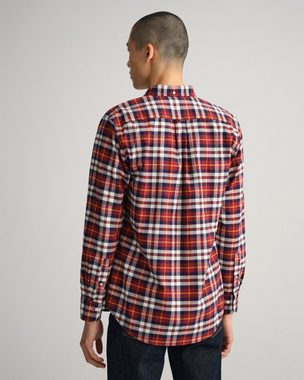 Gant Langarmhemd Regular Fit Hemd aus gebürstetem Oxford-Gewebe mit Tartan-Muster