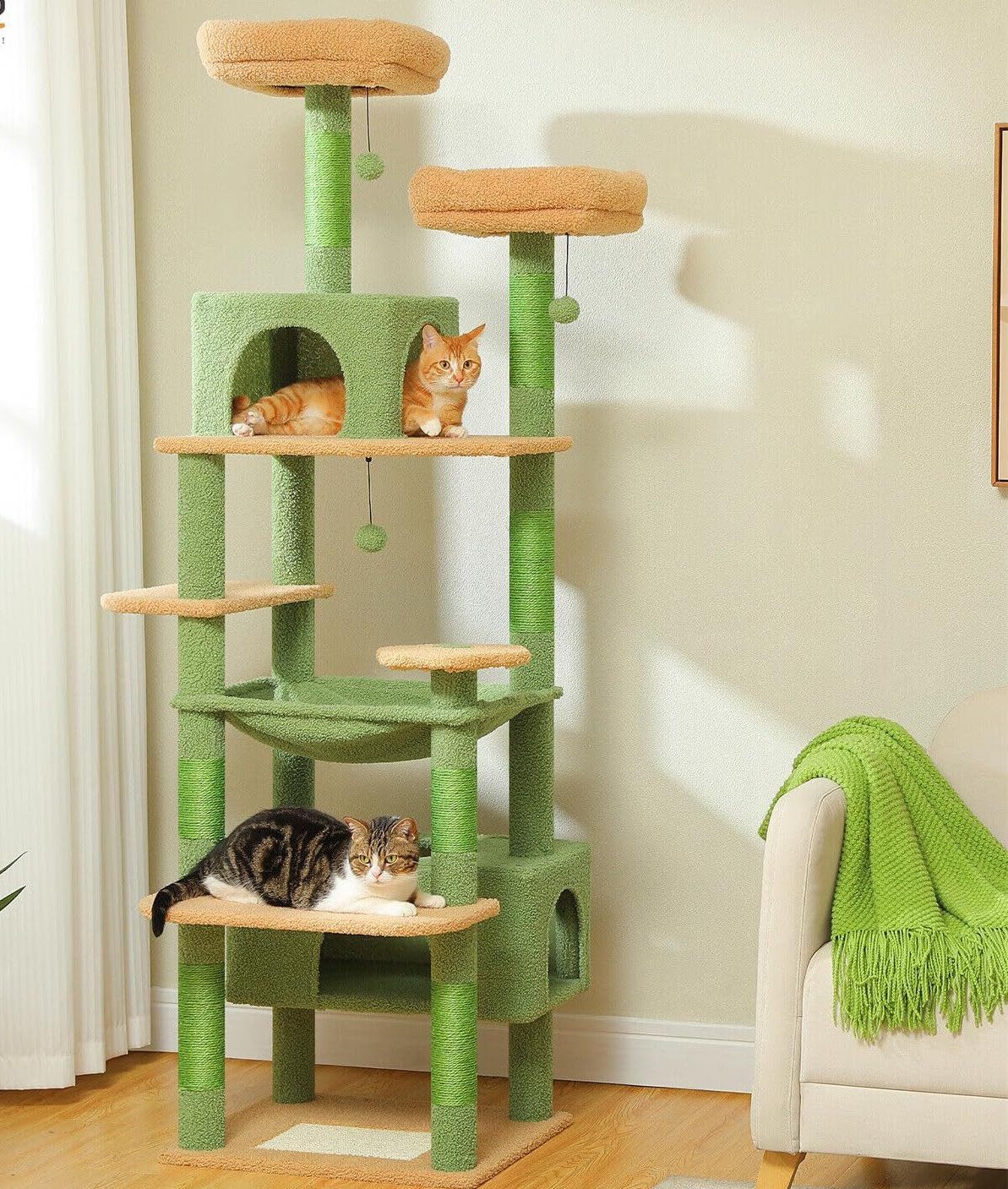 Purpurra Kratzbaum Katzenturm mit Hängematte und günstig online kaufen