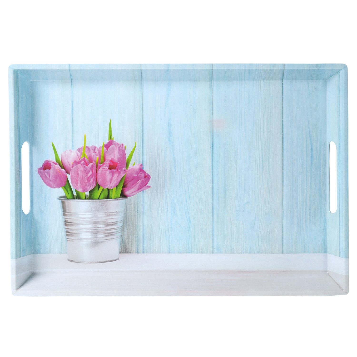 KESPER® Tablett Serviertablett, Motiv: Tulpen, (1-tlg)