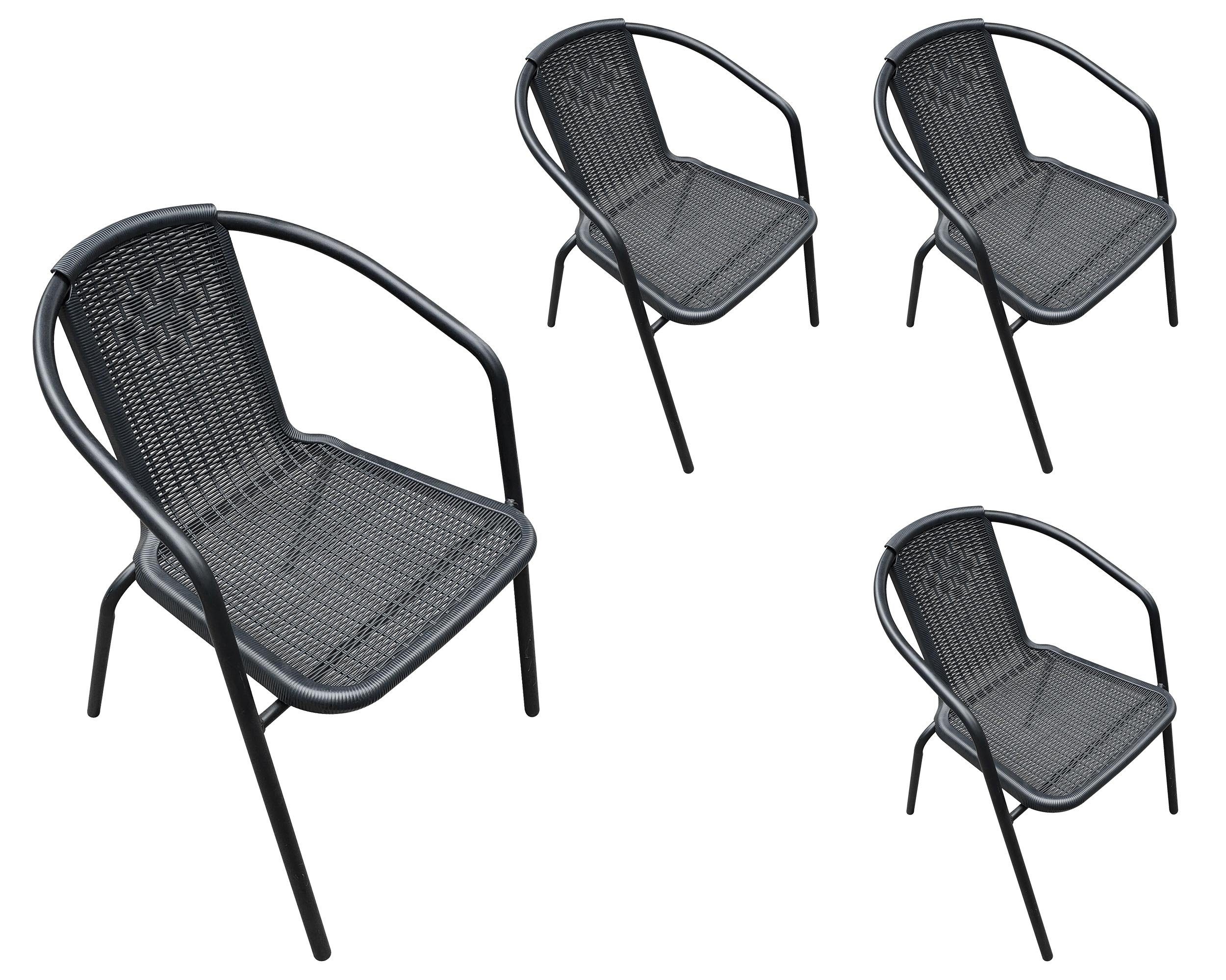 LC Garden Stapelstuhl Garvista Stapelstuhl 54x52x72cm schwarz Gartenstuhl T günstig online kaufen