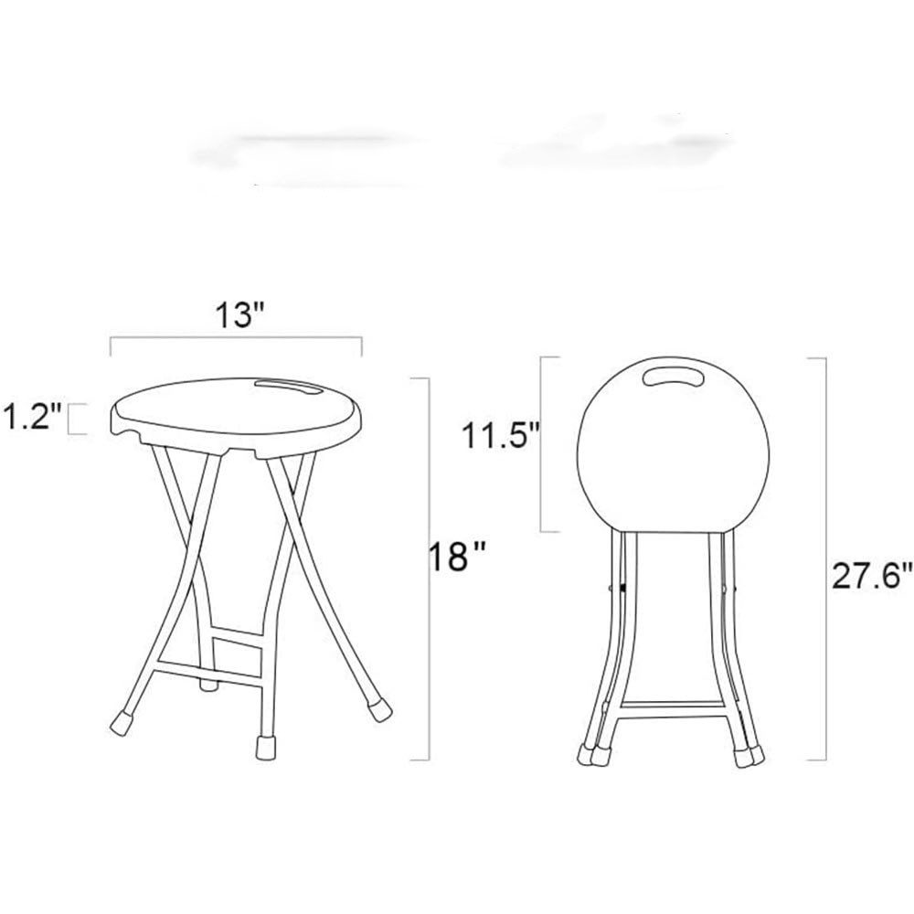 GarveeMore Klappstuhl Klappbar Rückenloser 18-Zoll Hocker günstig online kaufen