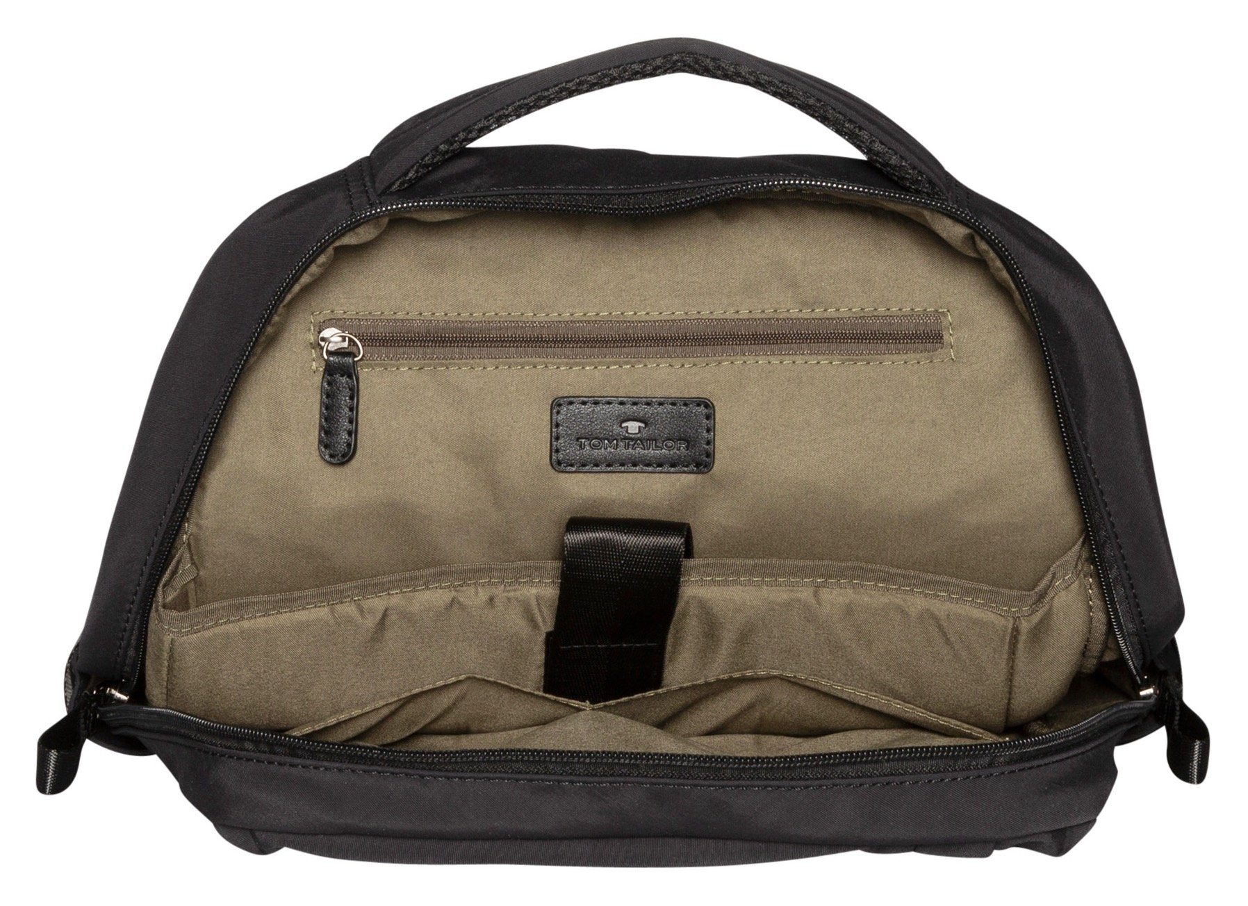 schwarz Design Cityrucksack BOSTON im M, TOM praktischen TAILOR Backpack
