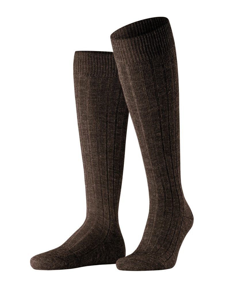 Kniestrümpfe Teppich im Schuh (klimaregulierende Merinowolle) braun Herren - 1 Paar