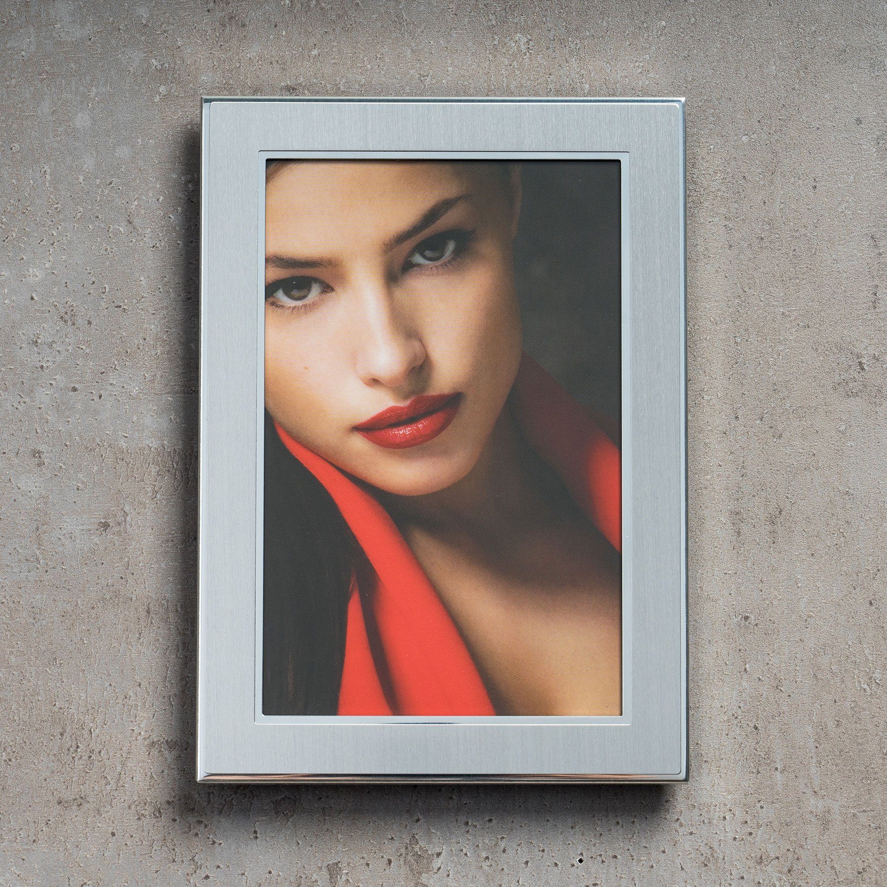 Levandeo® Bilderrahmen, levandeo 3er Set Bilderrahmen 13x18cm Alu Aluminium silber Fotorahmen