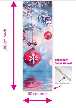 Schiebegardine Weihnachten in blau Flächenvorhang HxB 180x60cm B-line, gardinen-for-life
