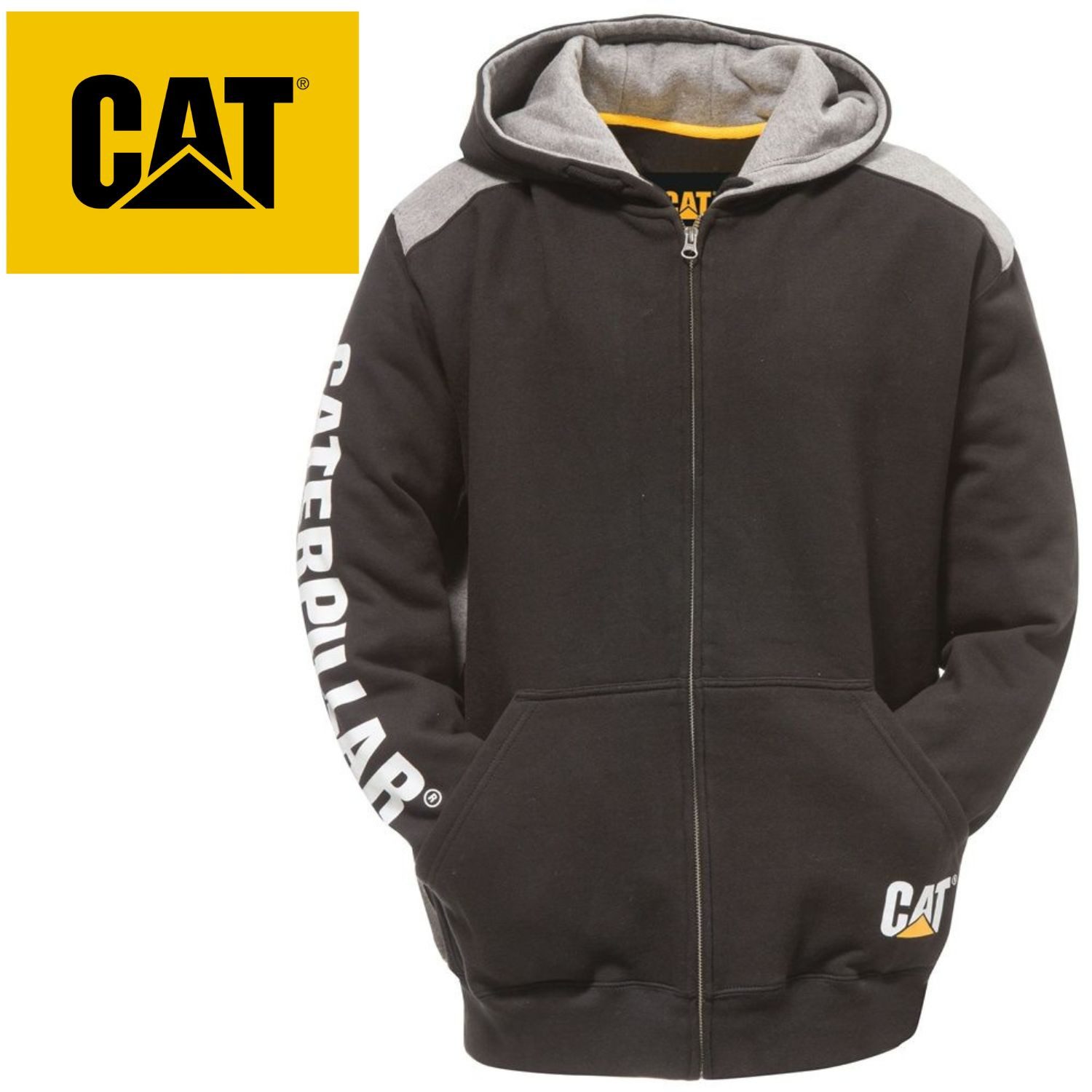 CAT CATERPILLA Kapuzenpullover Zip Hoodie Logo günstig online kaufen