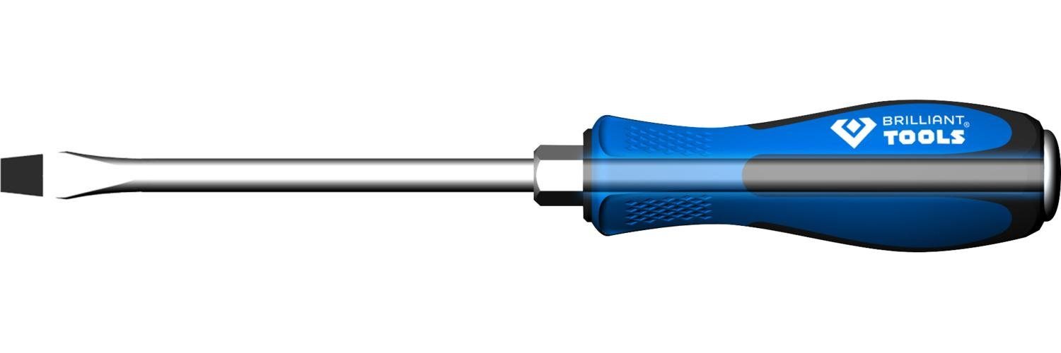 Schraubendreher Schlagkappe, mit x Bit-Schraubendreher Schlitz Brilliant mm 100 Tools 6,0