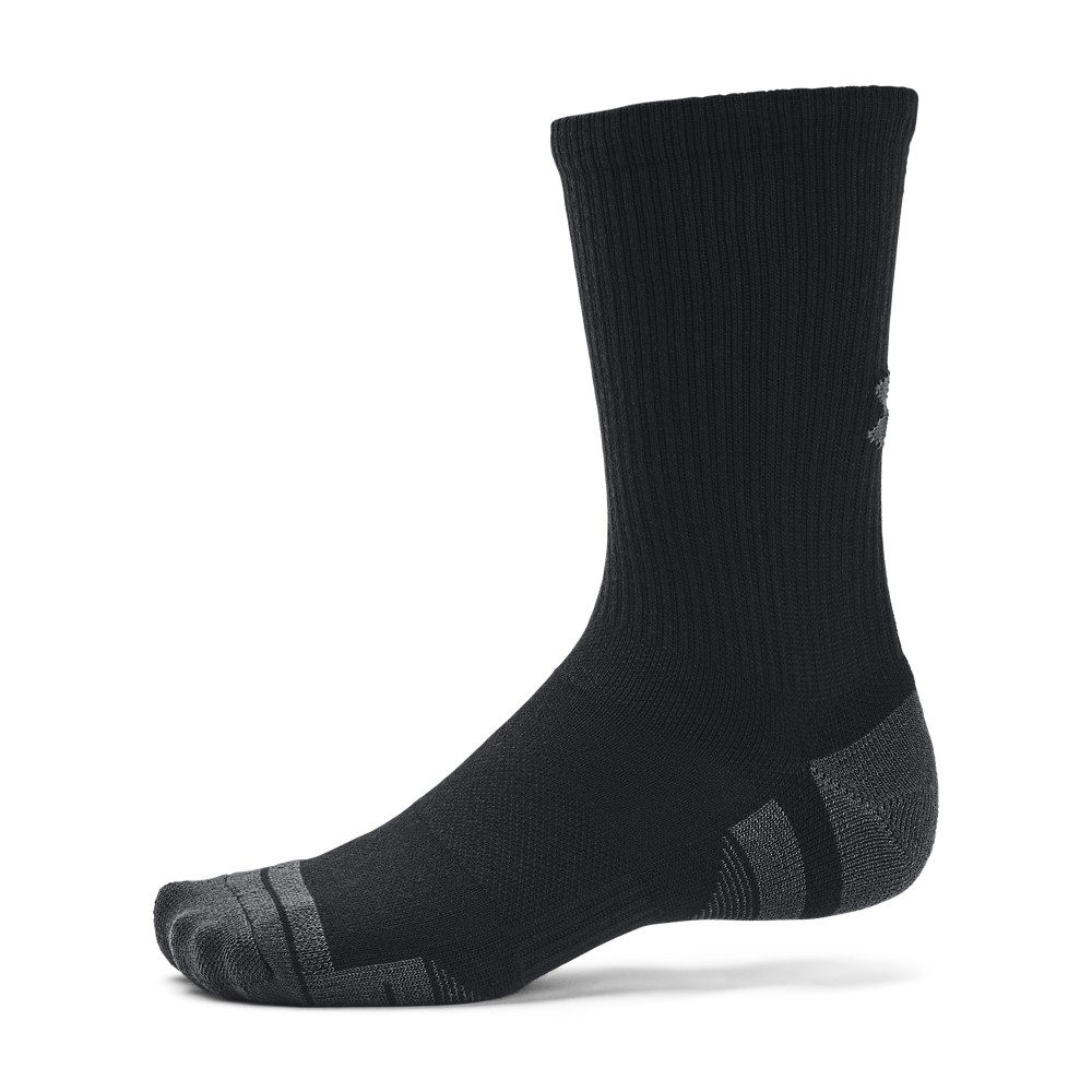 Under Armour® Tennissocken Unisex UA Performance Tech-Crew-Socken im 3er-Pack (3-Paar) für Squash und aktive Freizeit, flexible Passform, sportlicher Stil