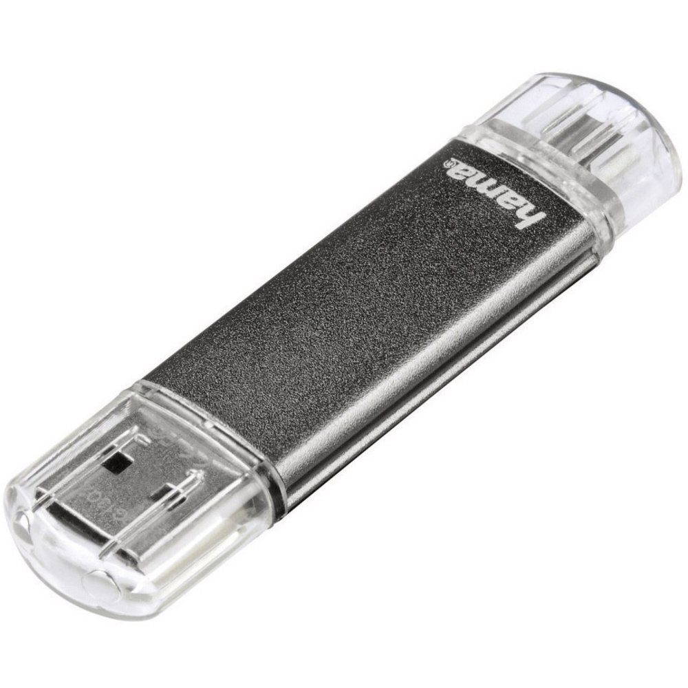 Hama Hama FlashPen "Laeta Twin" USB-Zusatzspeicher Smartphone/Tablet Grau 6 Micro-USB-Stick