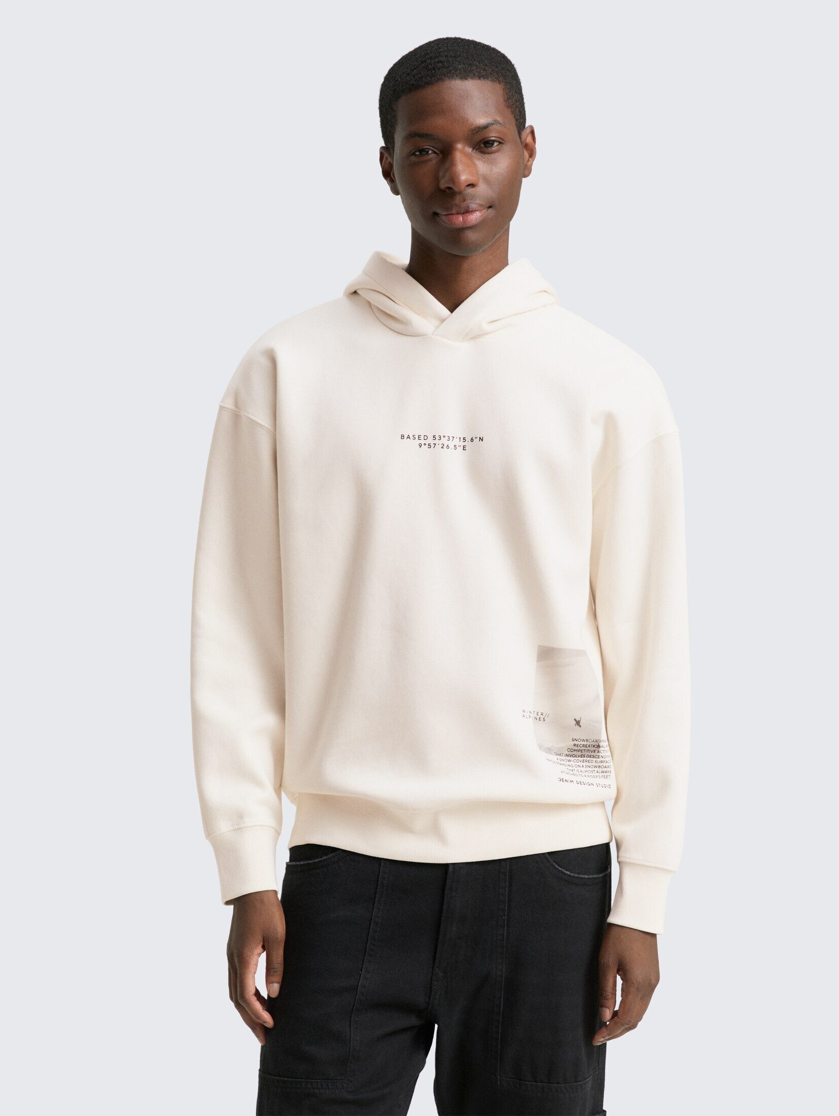 TOM TAILOR Denim Sweatshirt Strick & Sweatshirts Relaxed Hoodie Sweatshirt mit Print