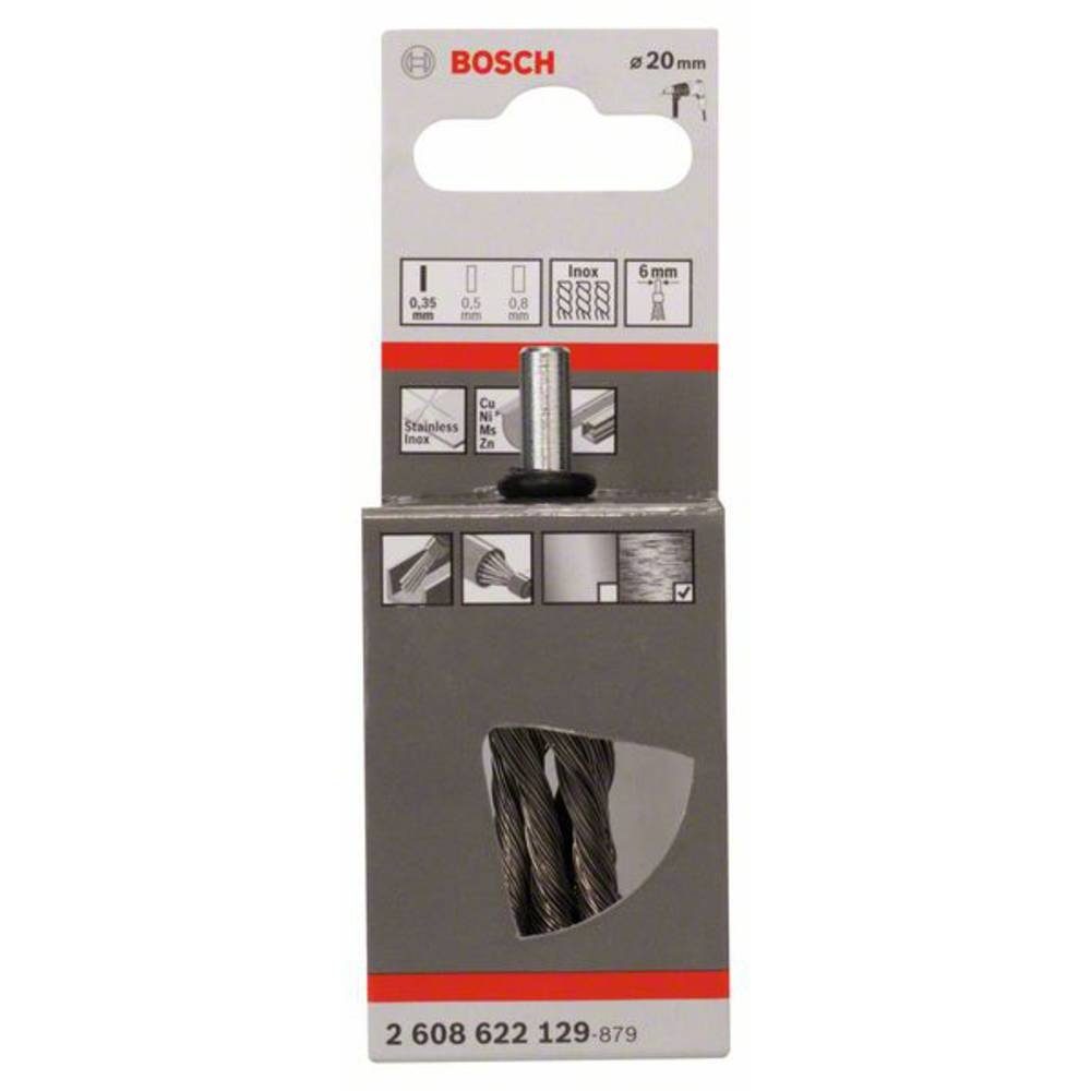 Bosch Accessories gezopft, mm, rostfrei, mm Pinselbürste, 19 0.35 BOSCH Schleifaufsatz