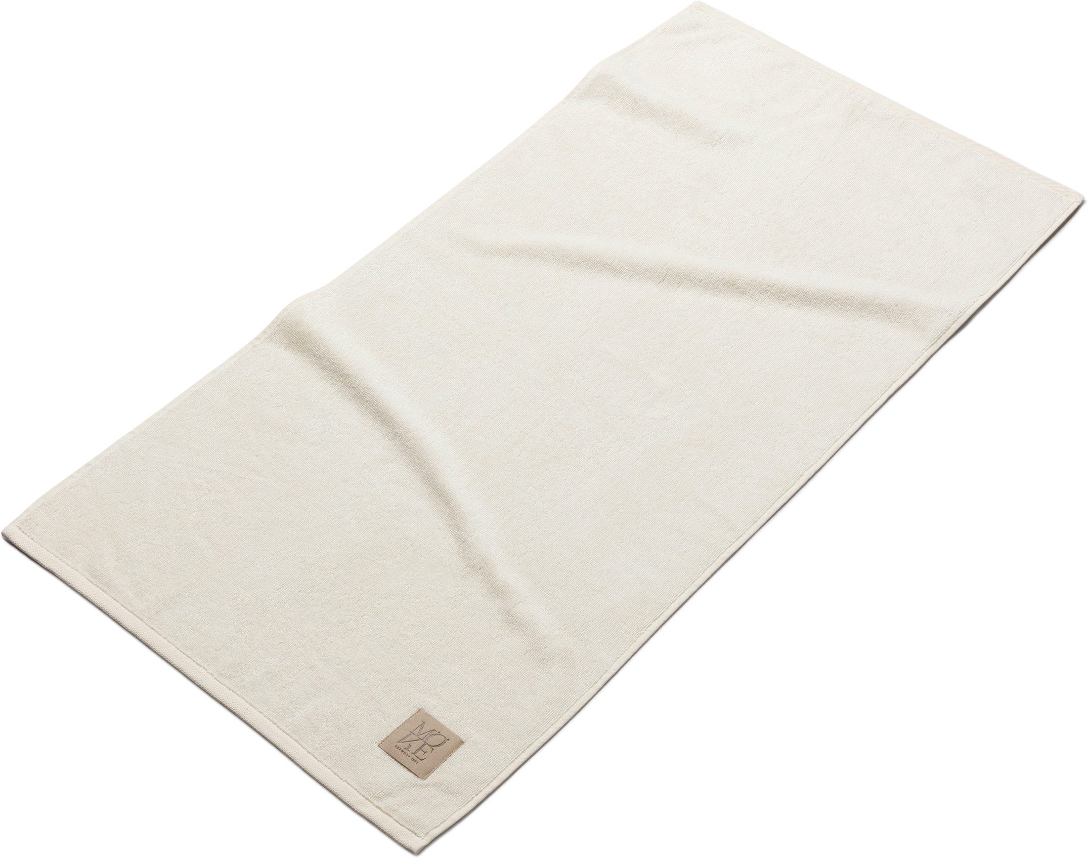 Möve Duschtuch Soft Silence Uni mit Prägeetikett, Frottier (1-St)