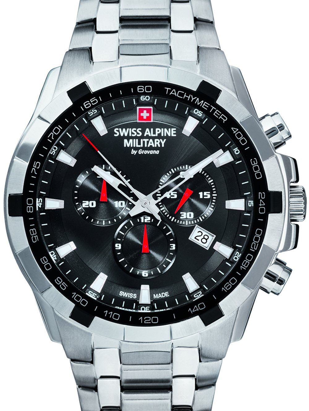 Swiss Alpine Military Quarzuhr Swiss Alpine Military 7043.9137 Chronograph Herrenuhr 46mm 10ATM Swiss Alpine Military 7043.9137 Chronograph Herrenuhr 46mm 10ATM
