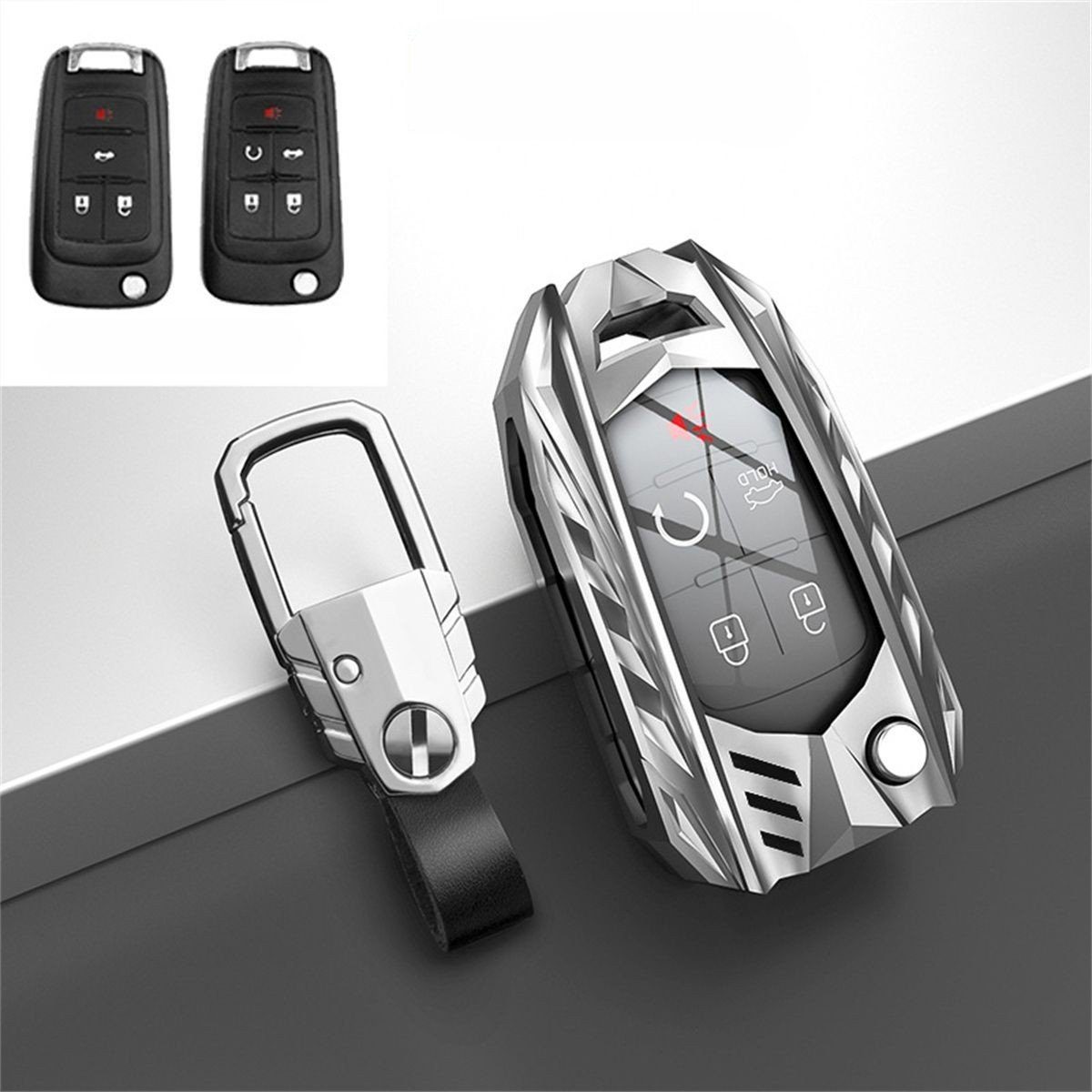 1 Set Schlüsselanhänger und Autoschlüsseletui, kompatibel mit Fiat